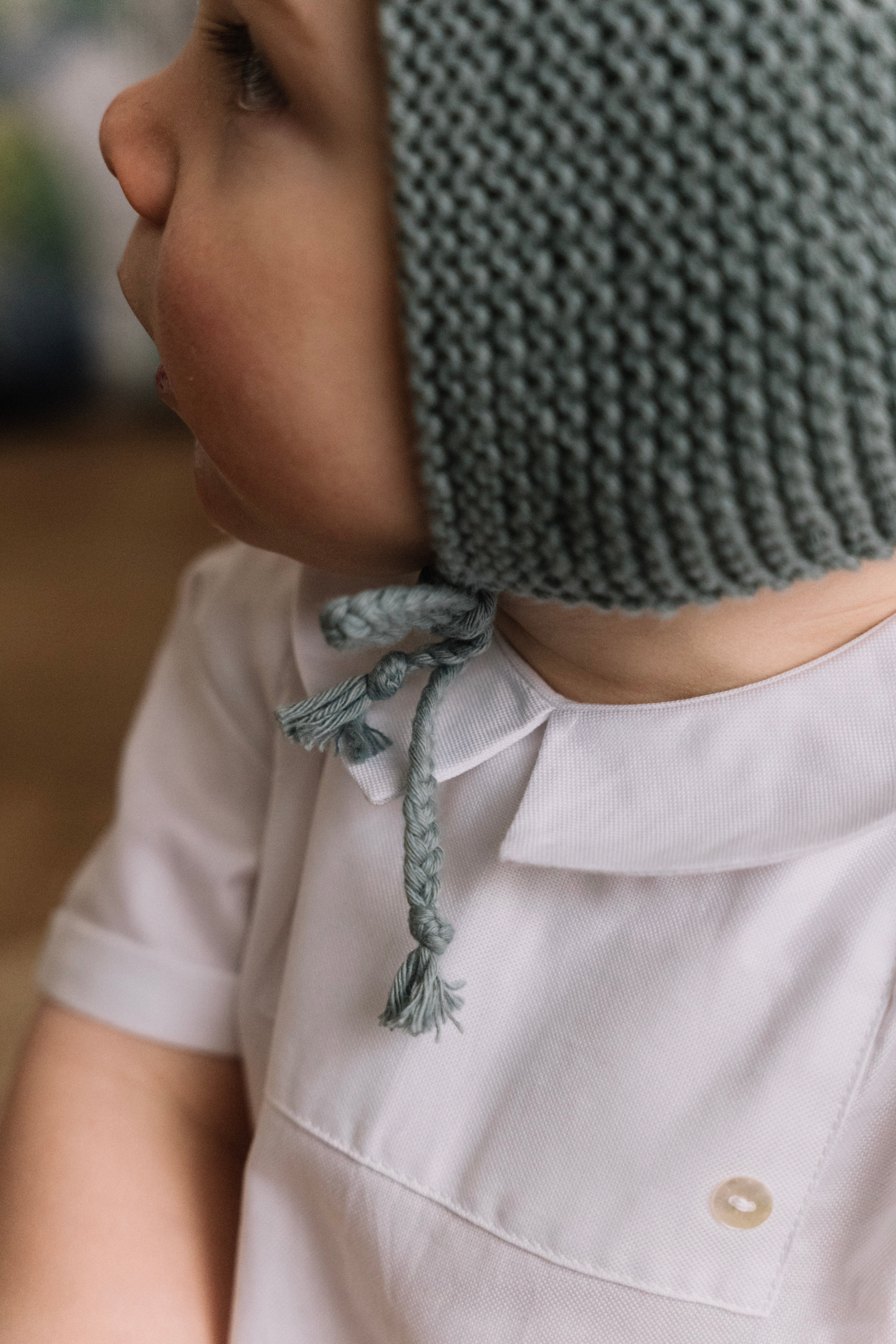 La blouse à plastron César blanche