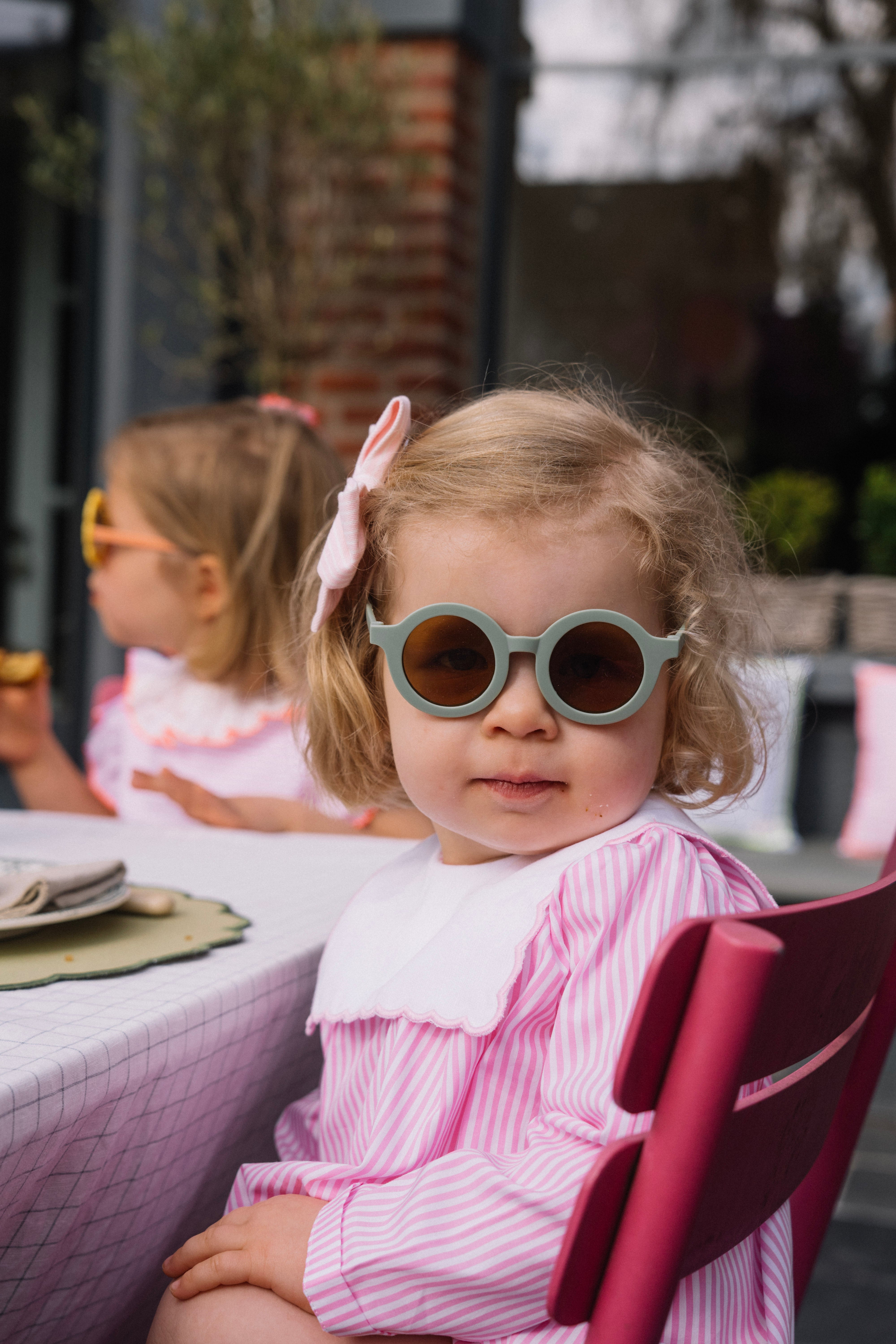 La barboteuse rayée rose col festonné façon Petit Beurre