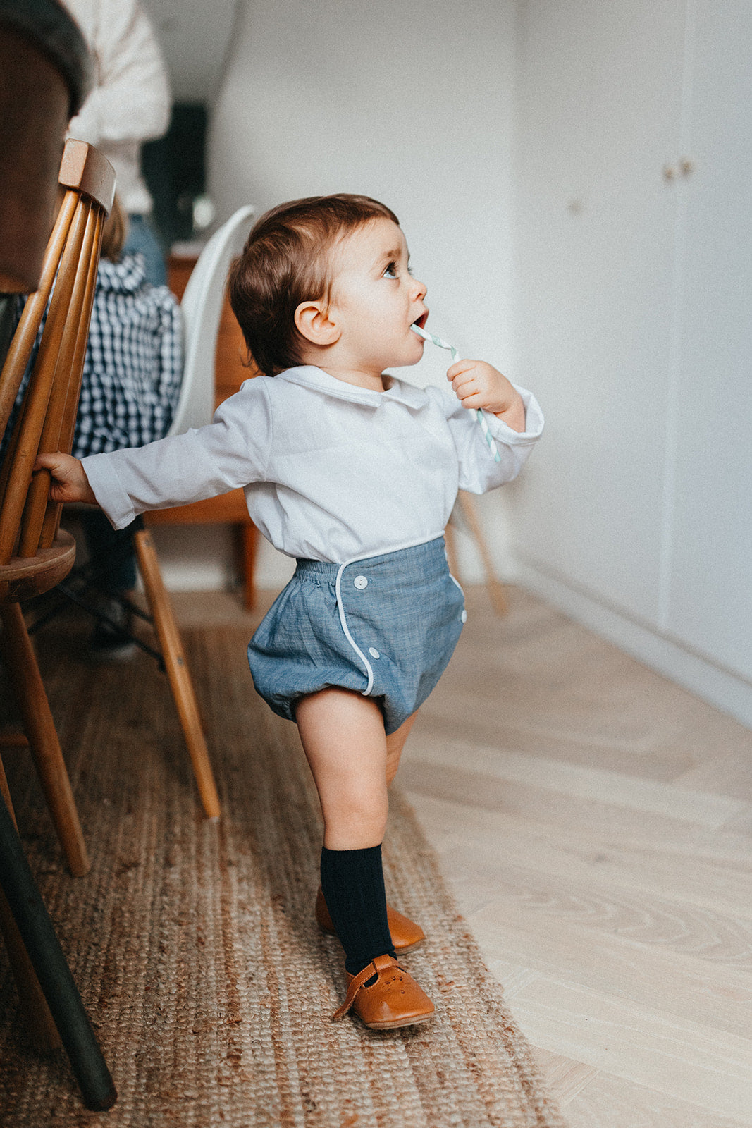 Le bloomer à boutons Octave vert anglais