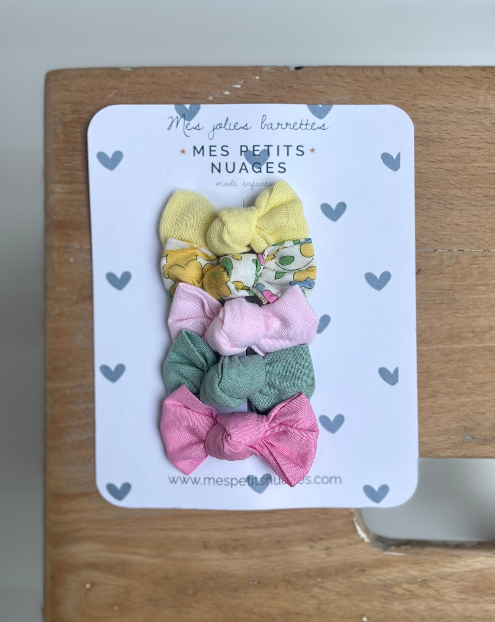 Les barrettes mini nœud Céleste - modèle 5