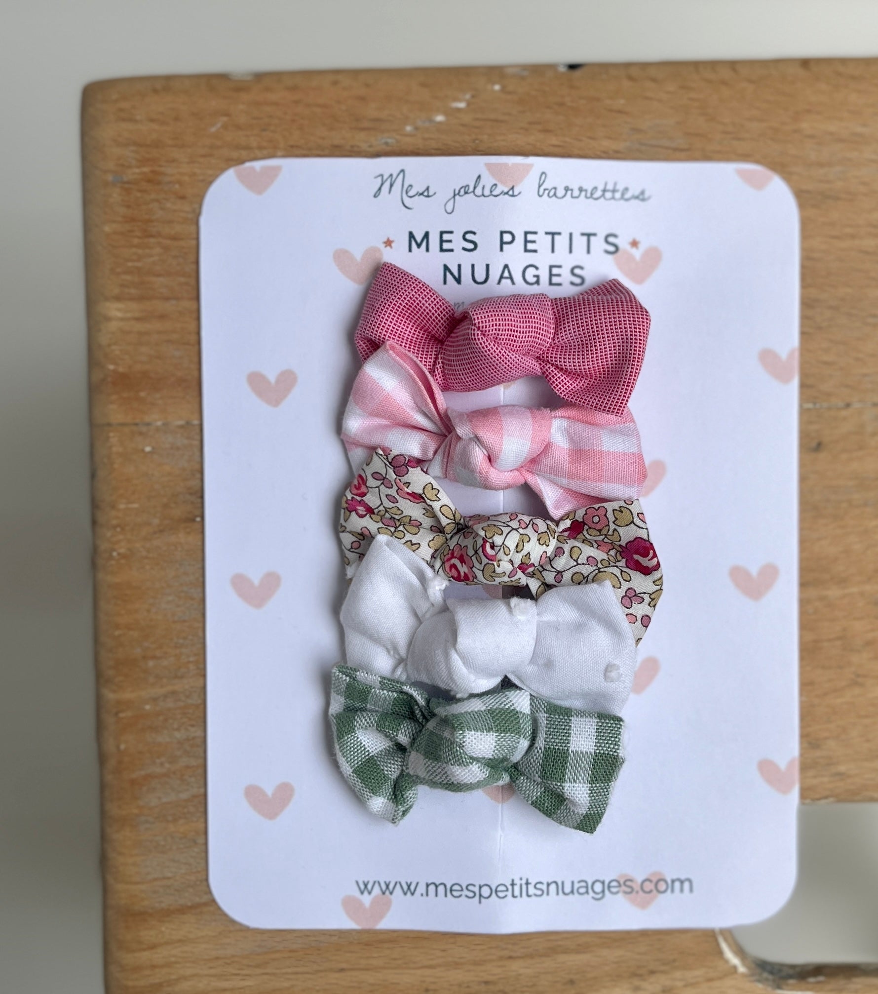 Les barrettes mini nœud Céleste - modèle 8