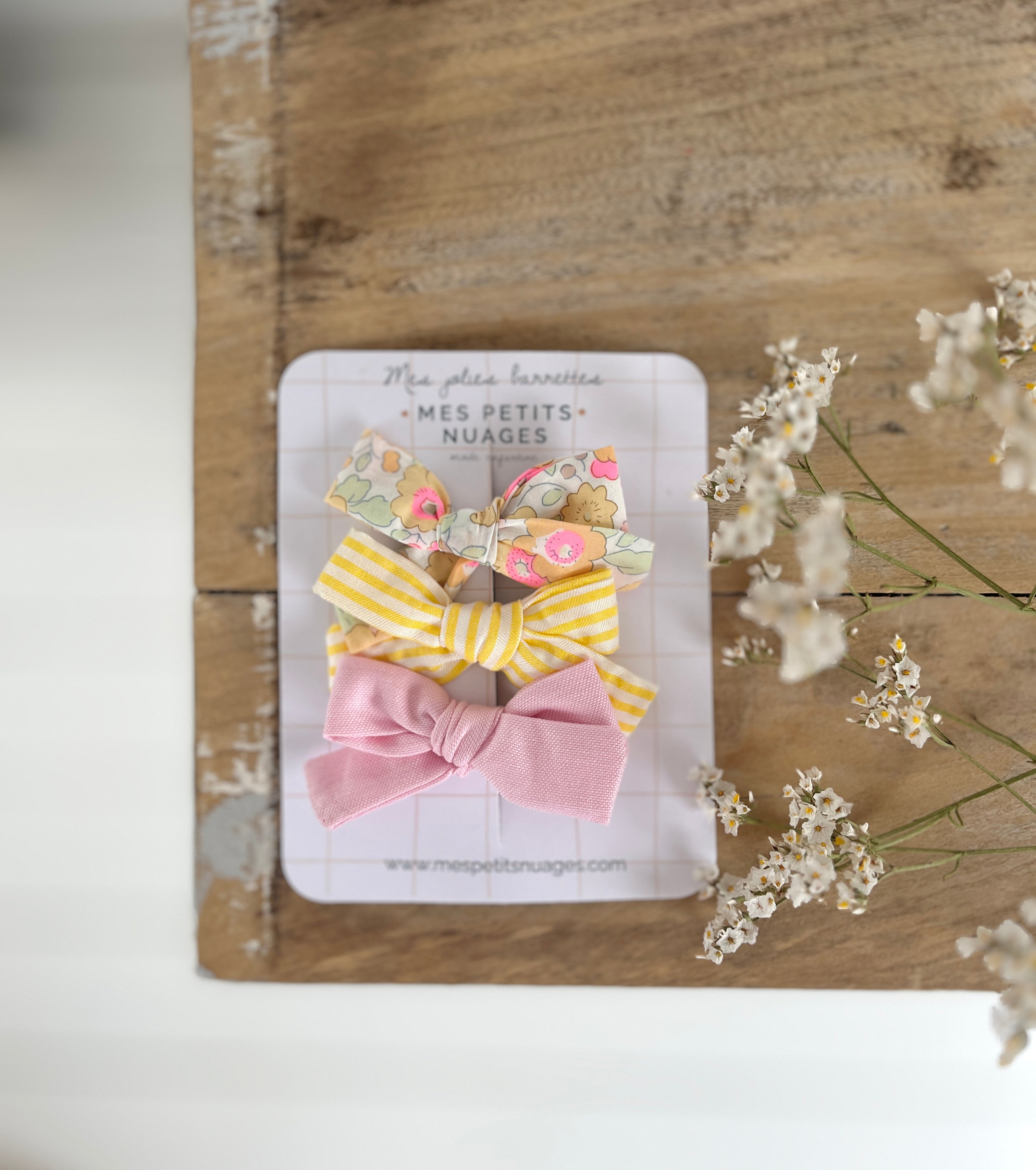 Les barrettes petits nœuds Charlotte modèle 2