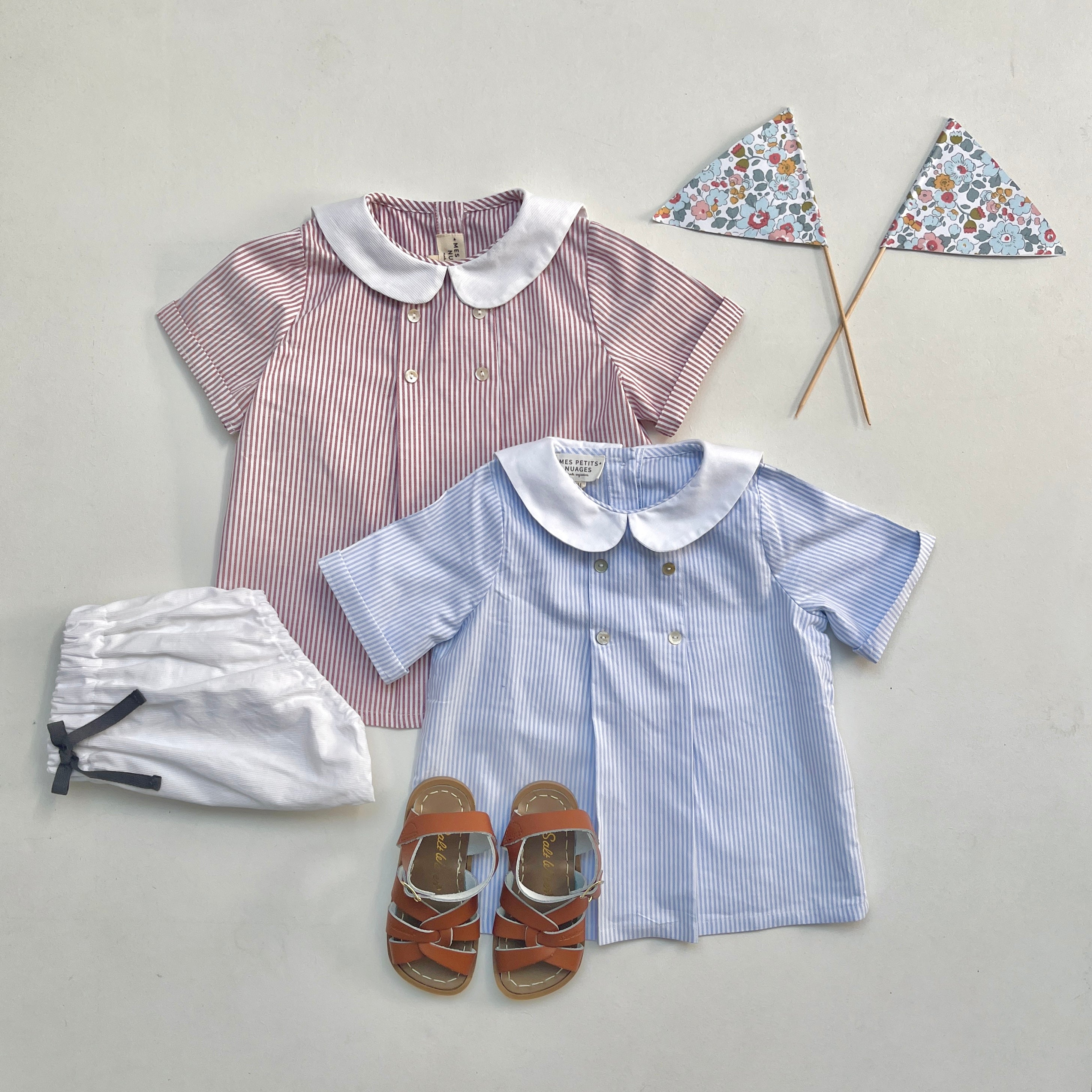 La blouse col marin Arthus rayée rouge