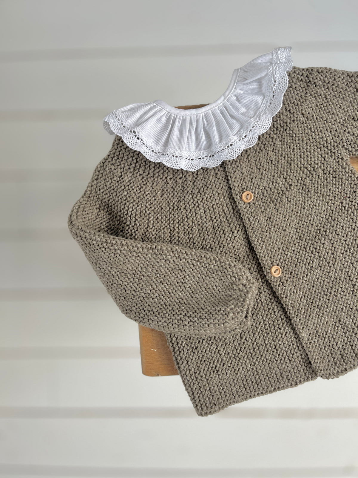 La brassière Achille beige taupe (laine mérinos)