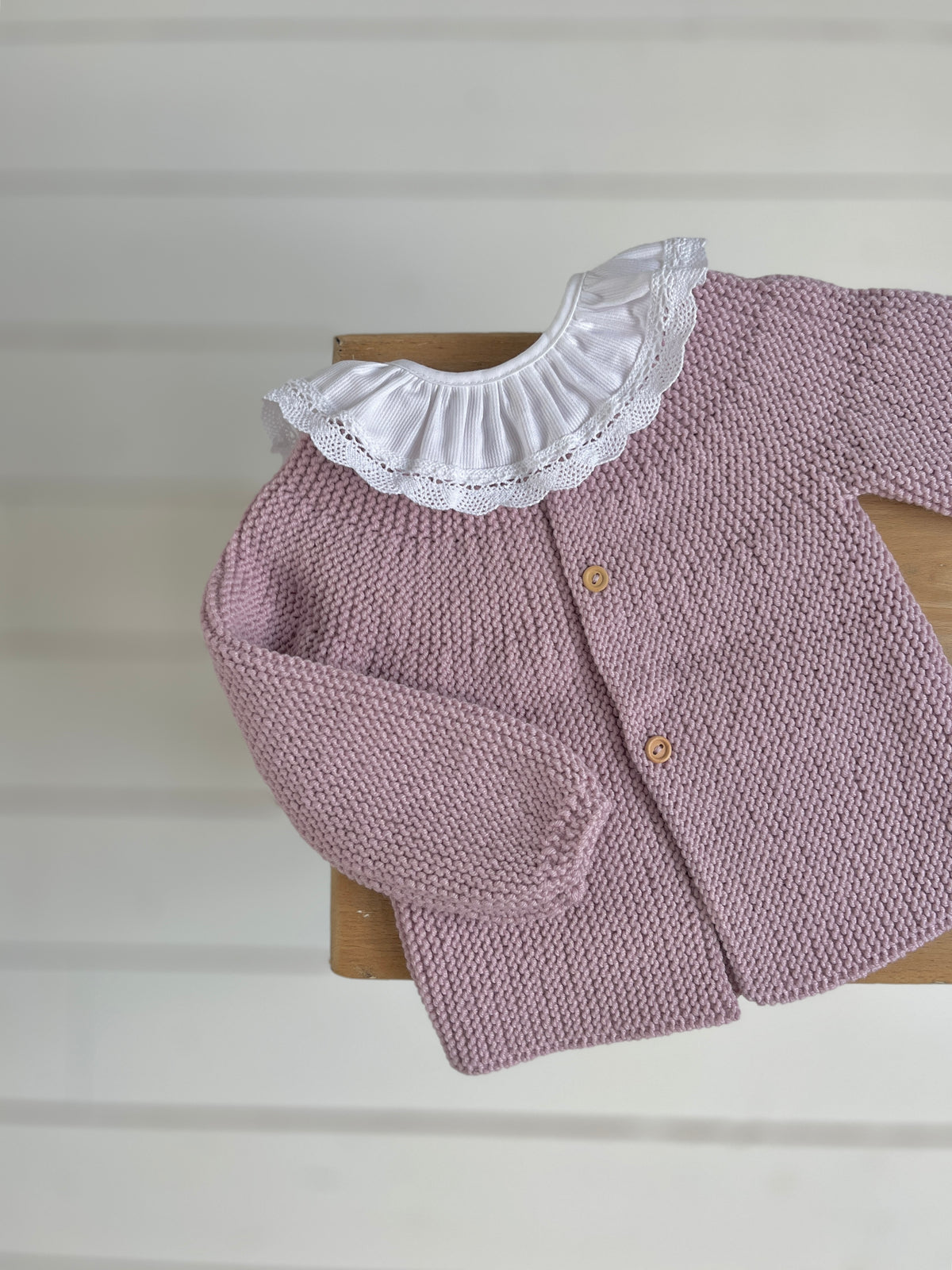 La brassière Achille rose (laine mérinos)