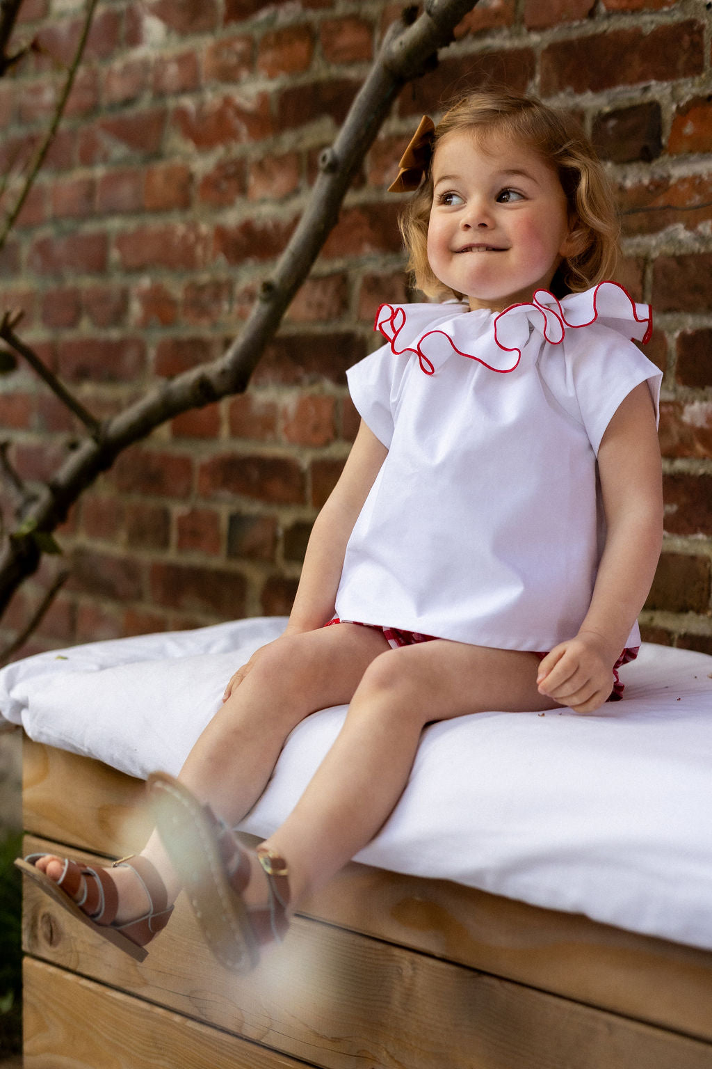 Le pyjama maxi col volanté des petites filles, Félicie