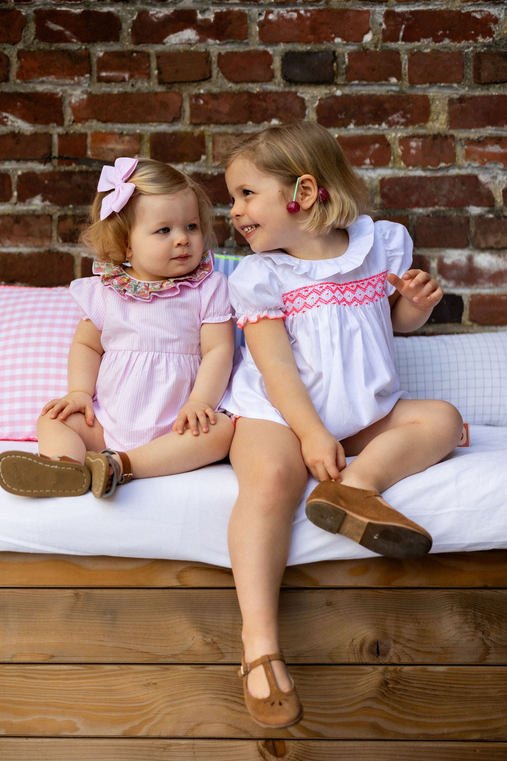 Le pyjama smockée des petites filles, Bertille
