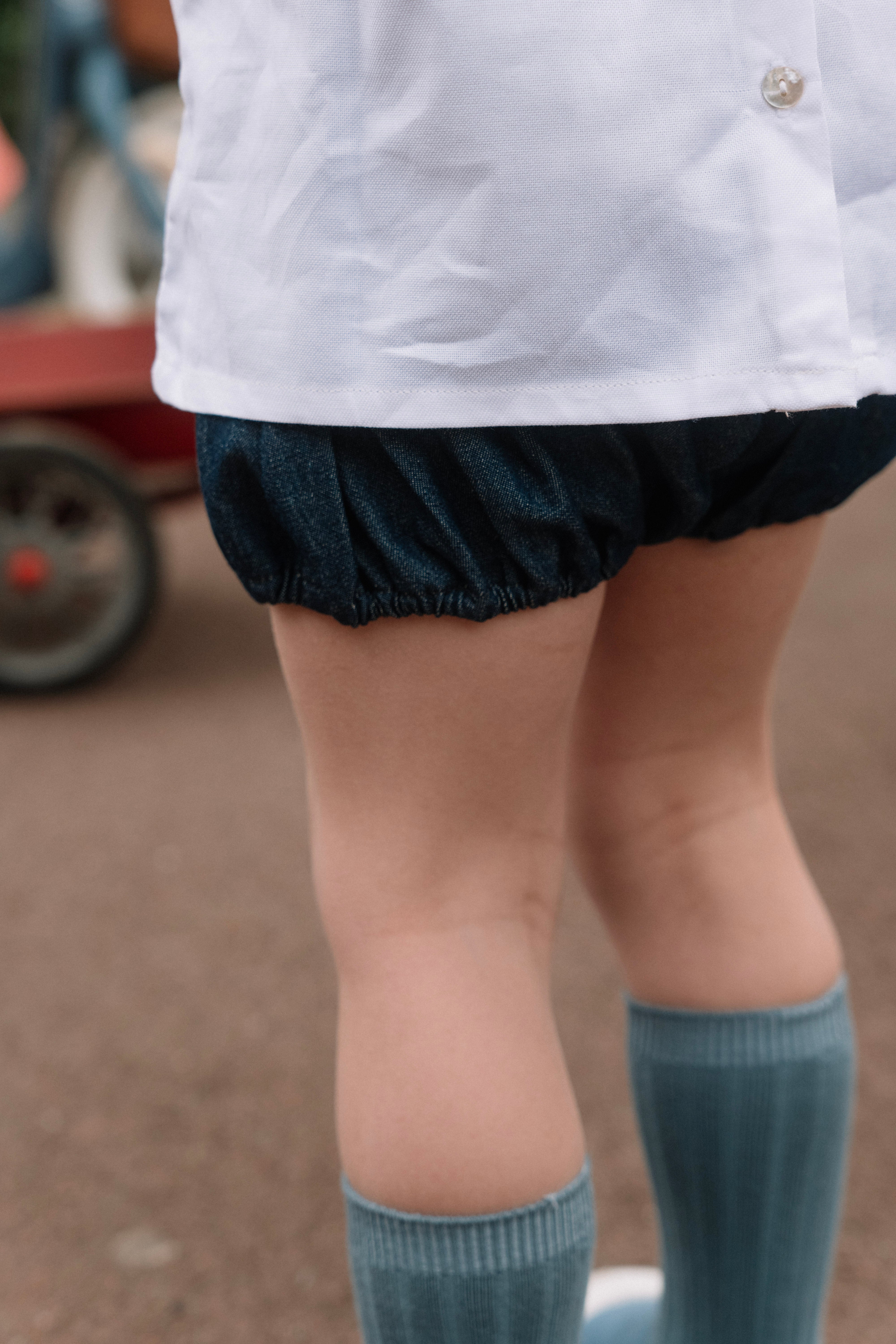 Le bloomer à boutons Octave denim