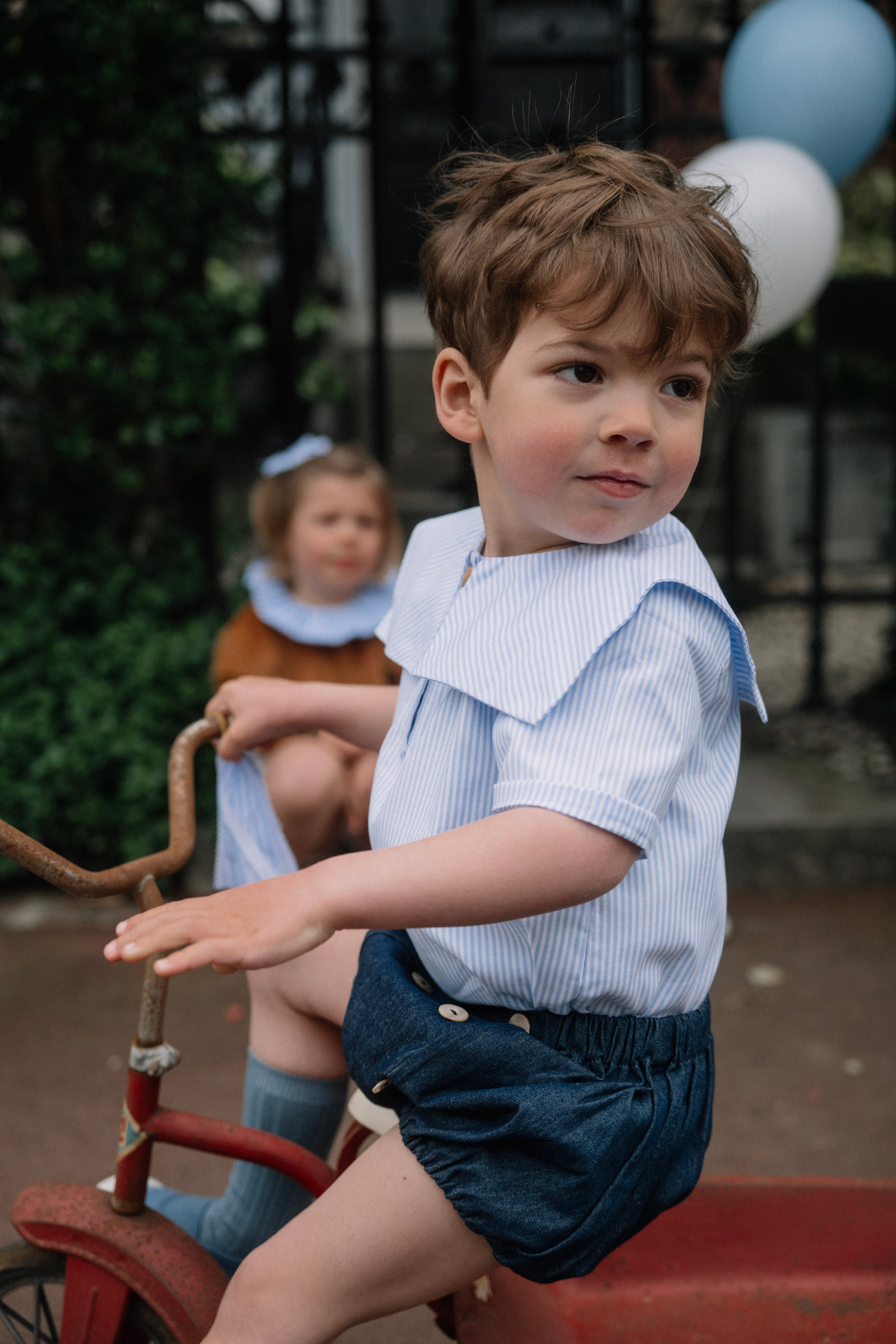 Le bloomer à boutons Octave denim