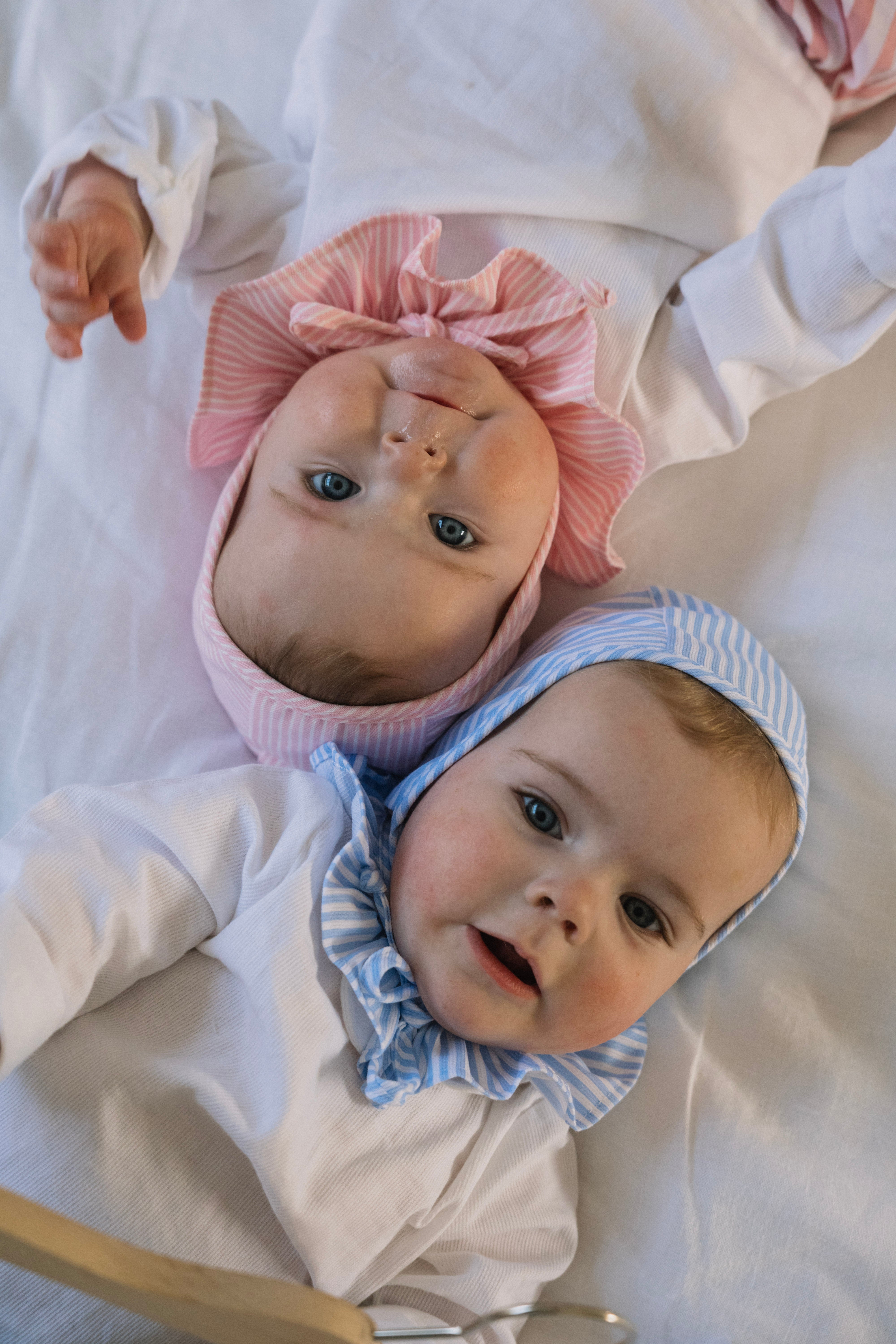 Le béguin Lazare en toile Oshkosh rayée rose