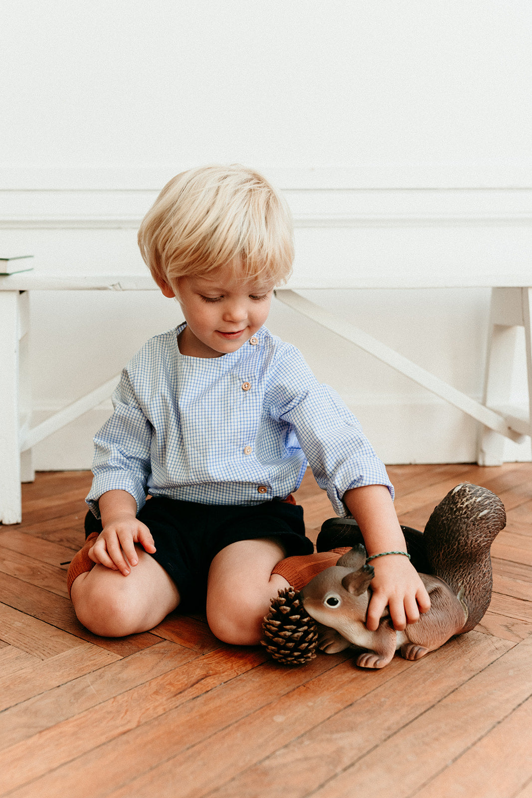 La blouse Jean avec la patte de boutonnage côté