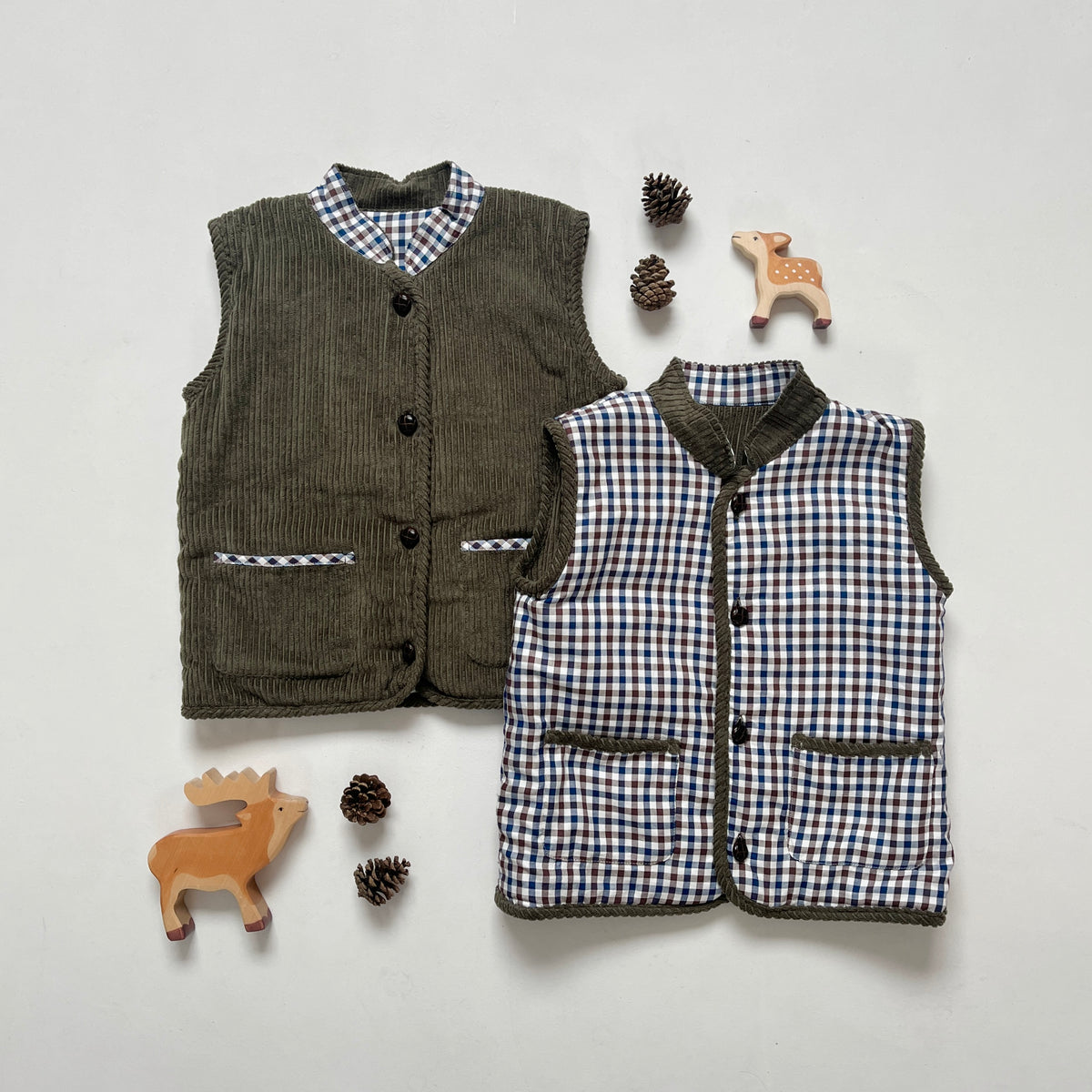 Eustache la petite veste de chasse réversible
