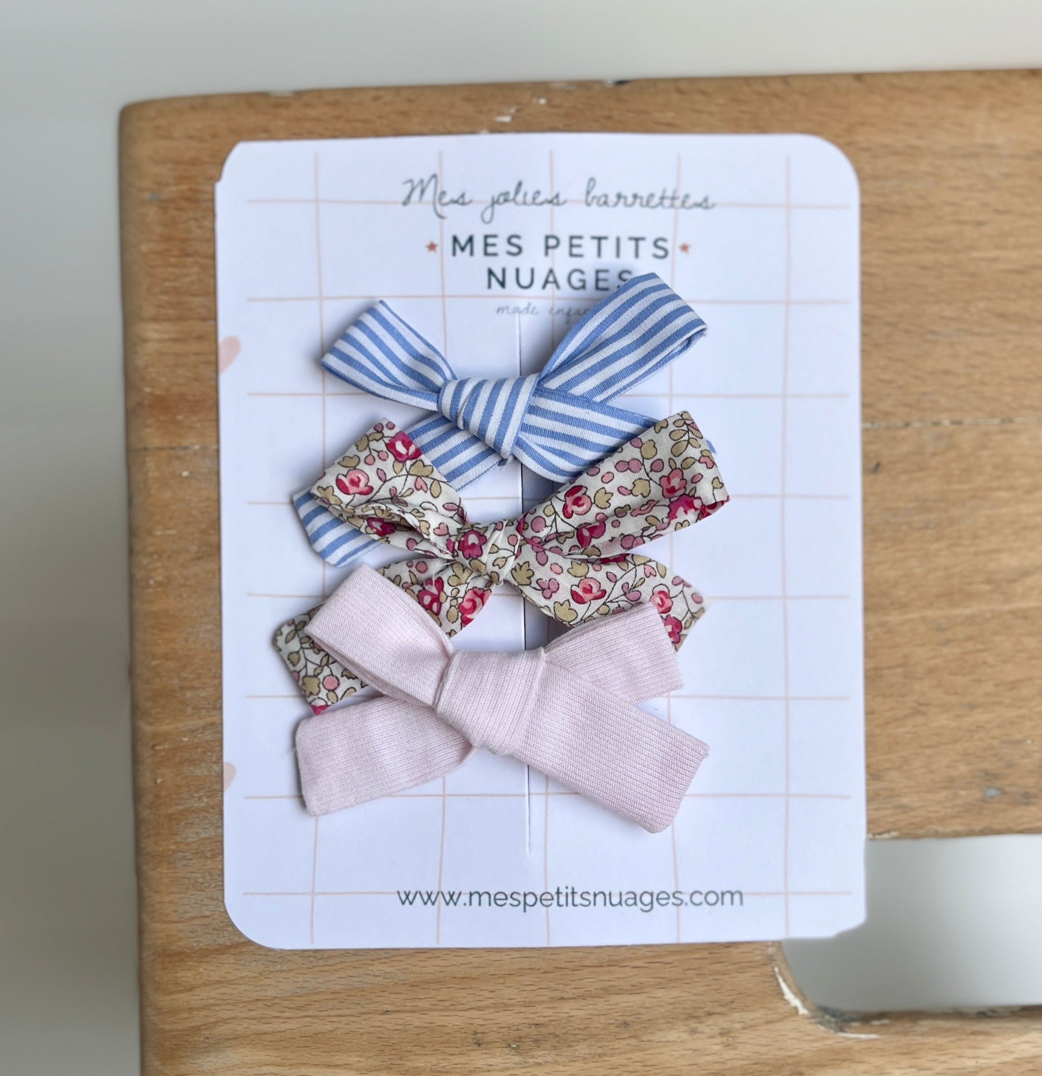 Les barrettes petits nœuds Charlotte
