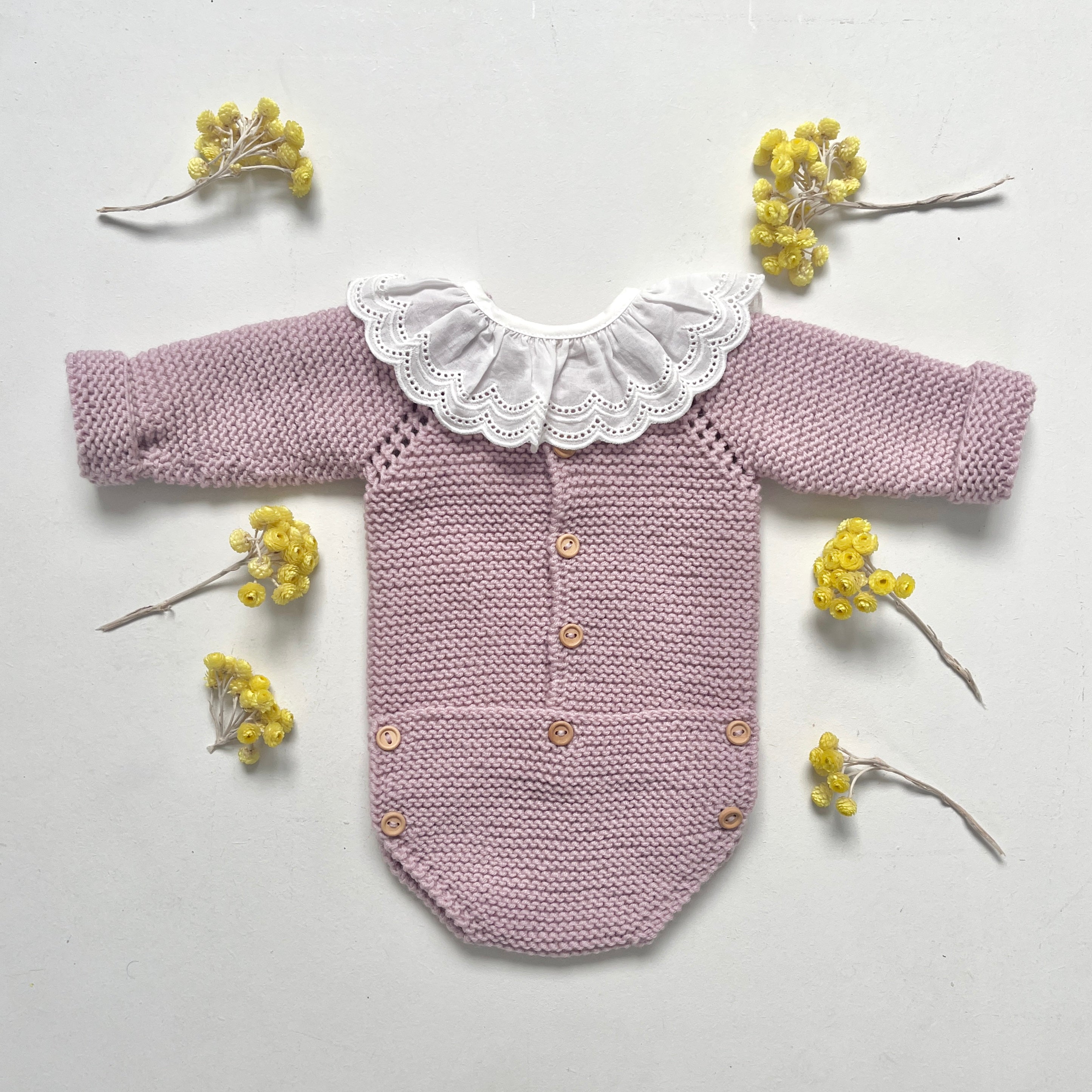 La combinaison Prosper rose (laine mérinos)