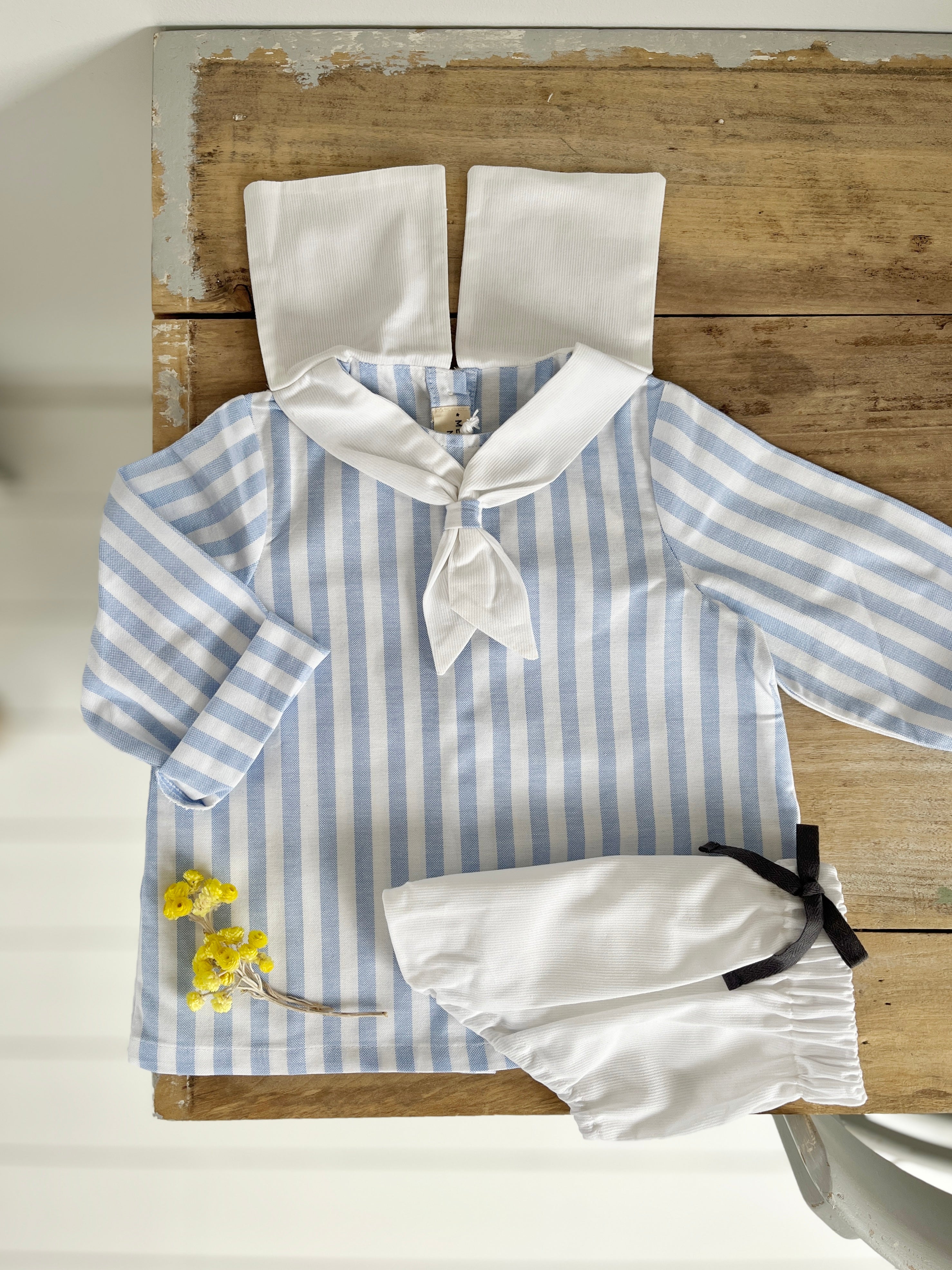 La blouse vareuse larges rayures ciel Malo