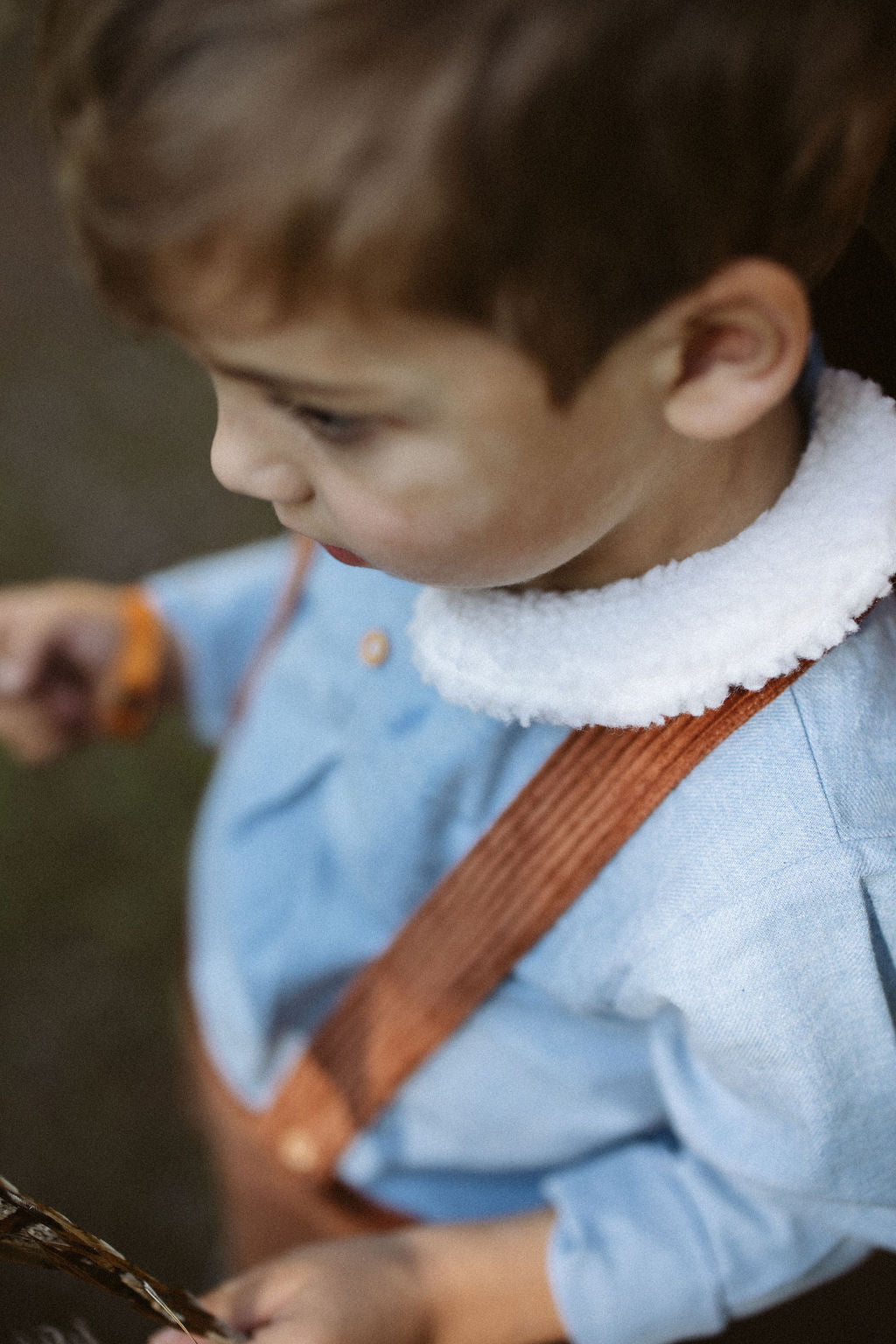 La blouse à boutons Léon en flanelle de coton