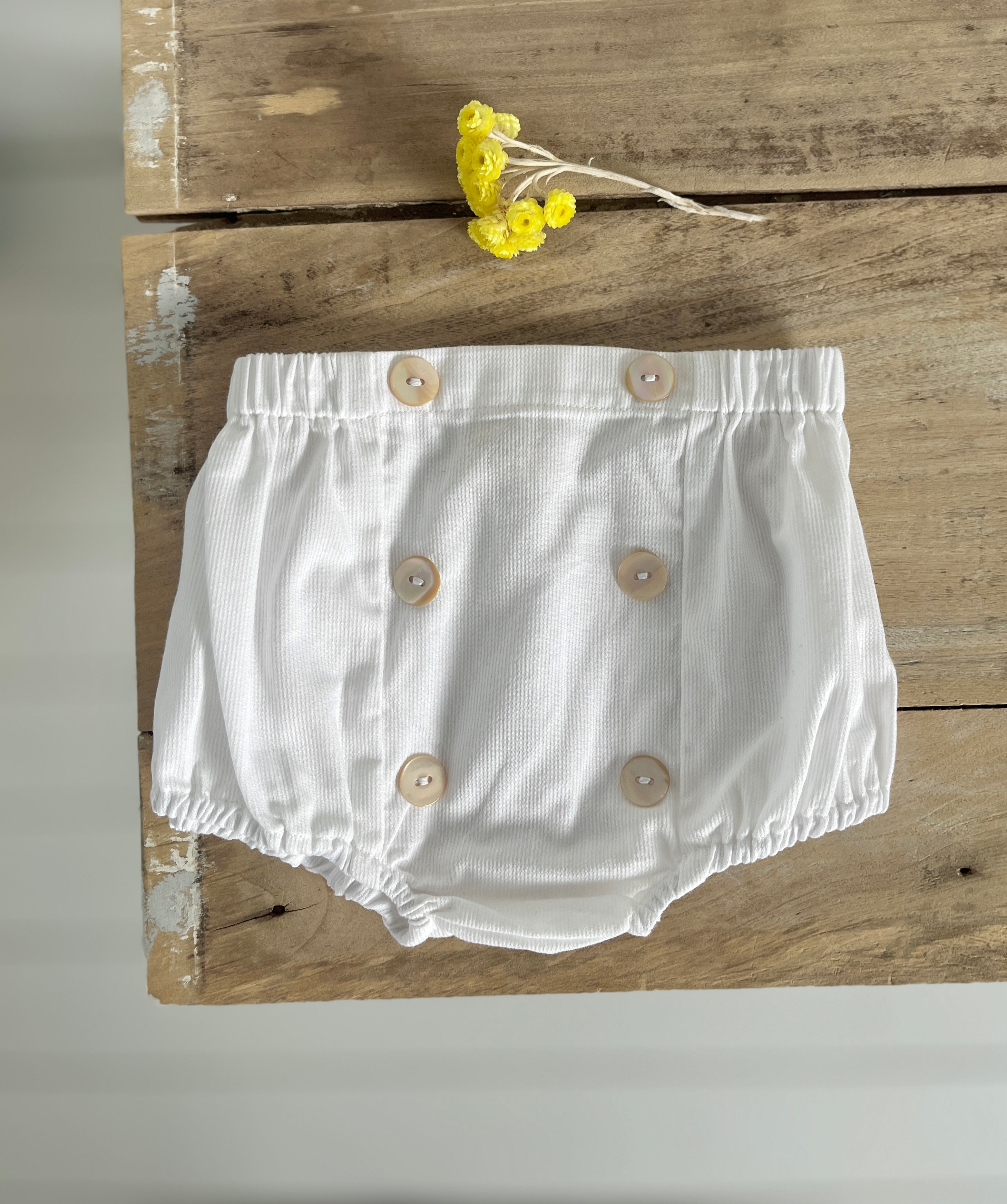 Le bloomer à boutons Octave blanc
