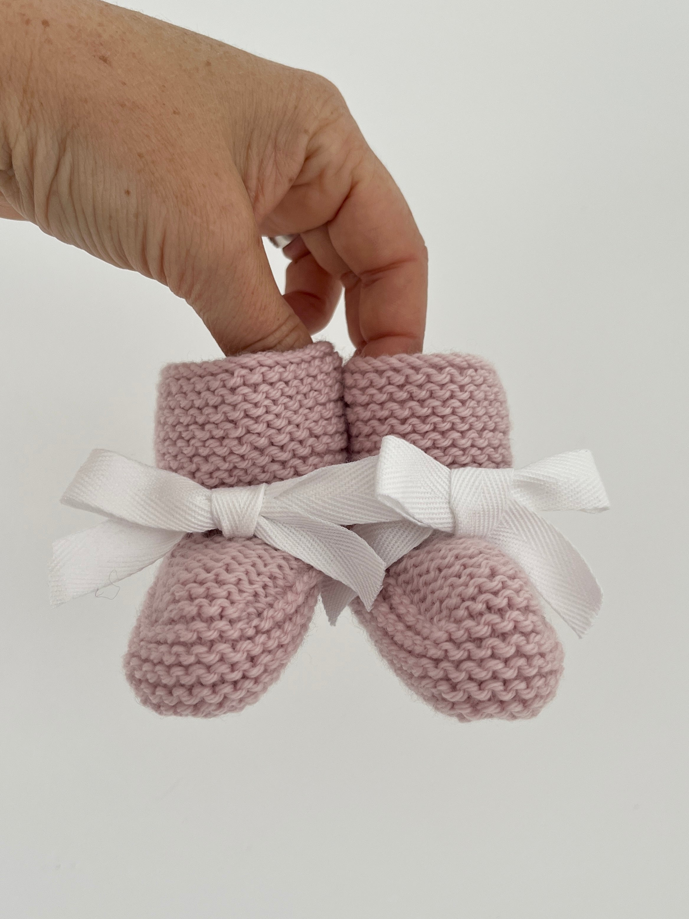 Baby chaussons tricotés Emile (laine mérinos)