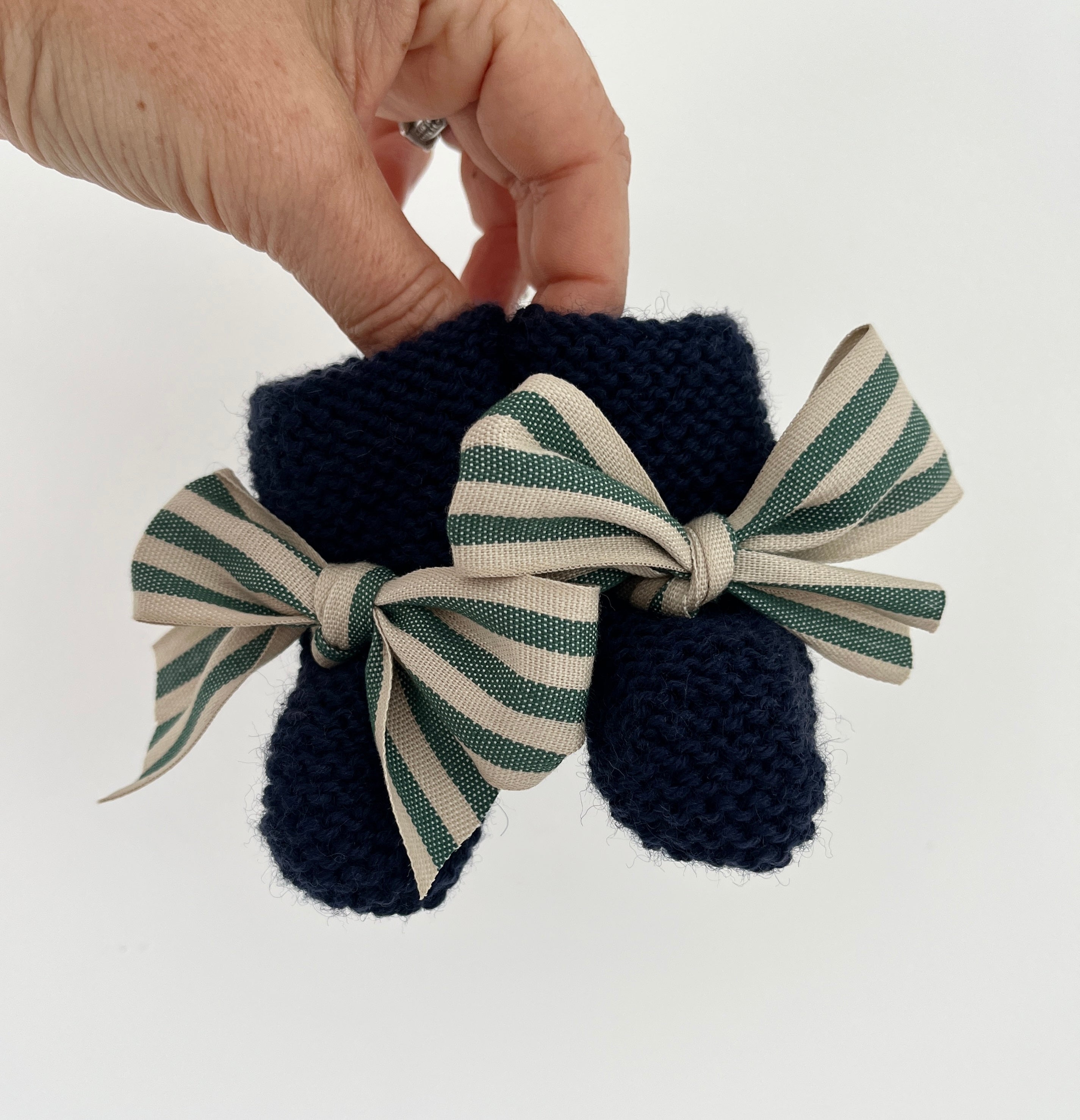 Baby chaussons tricotés Emile (laine mérinos)