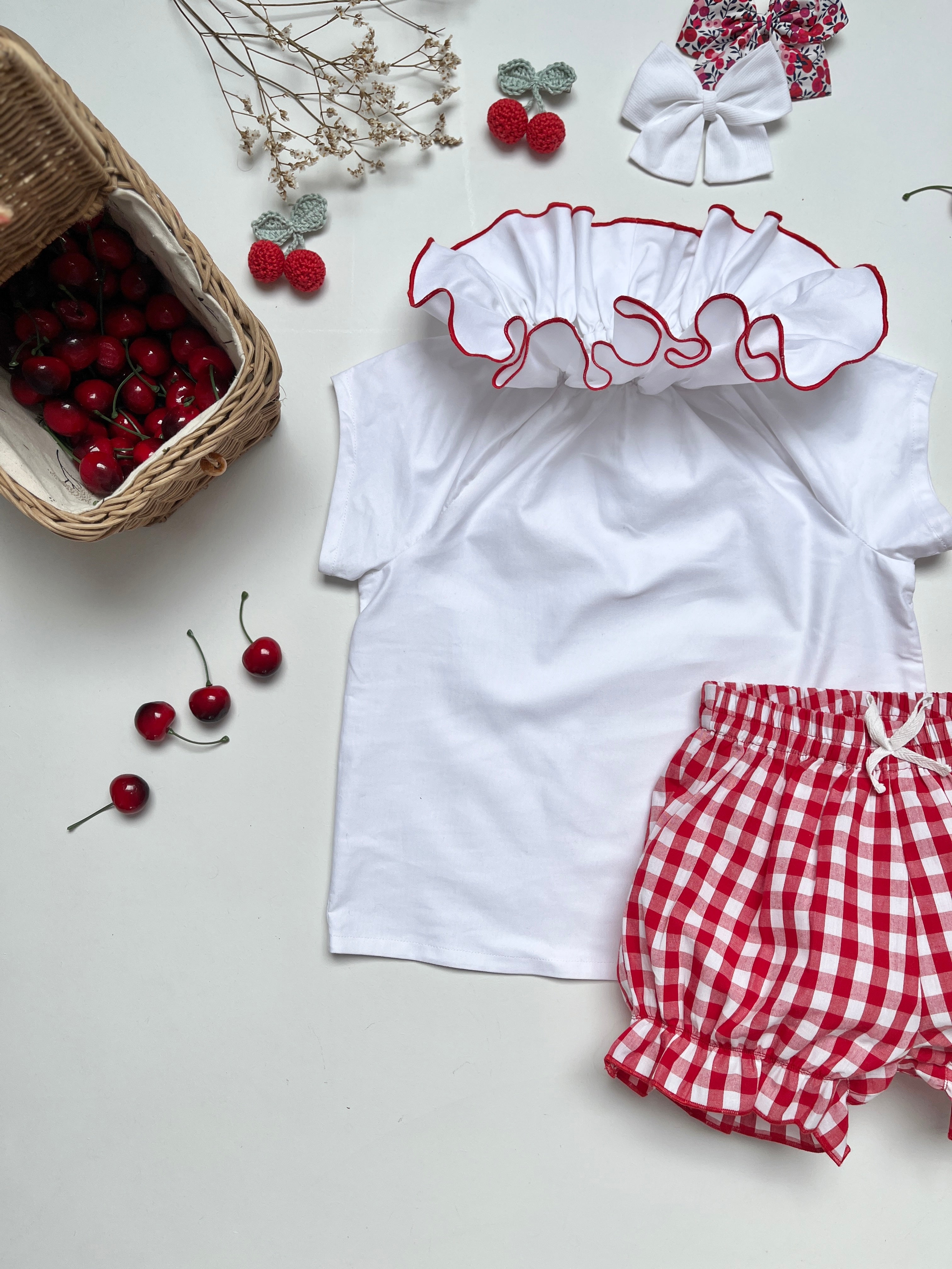 Le pyjama maxi col volanté des petites filles, Félicie