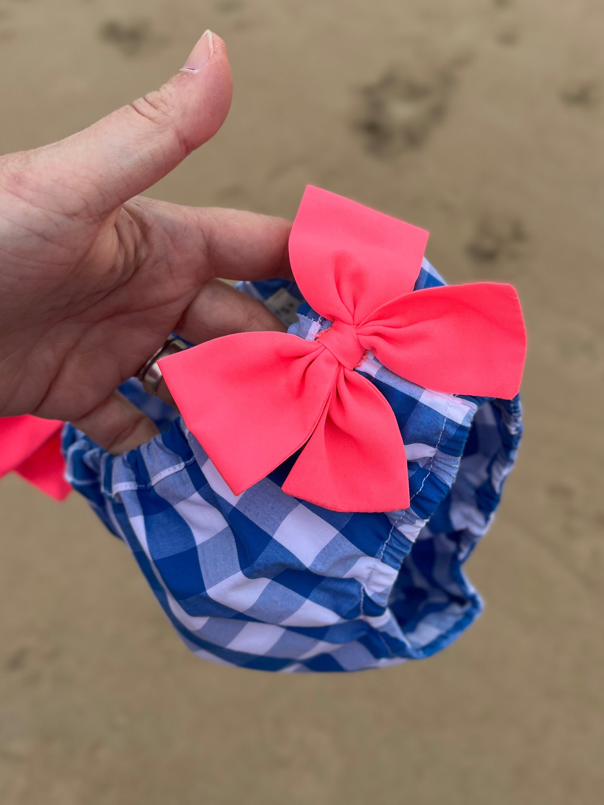 La culotte de bain Célestine vichy à noeuds