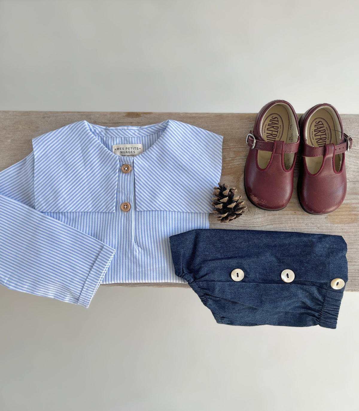 Le bloomer à boutons Octave denim