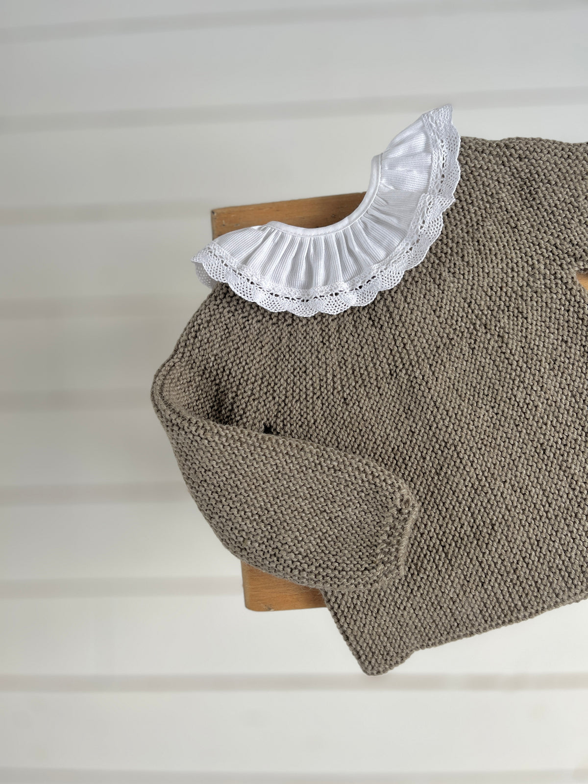La brassière Achille beige taupe (laine mérinos)