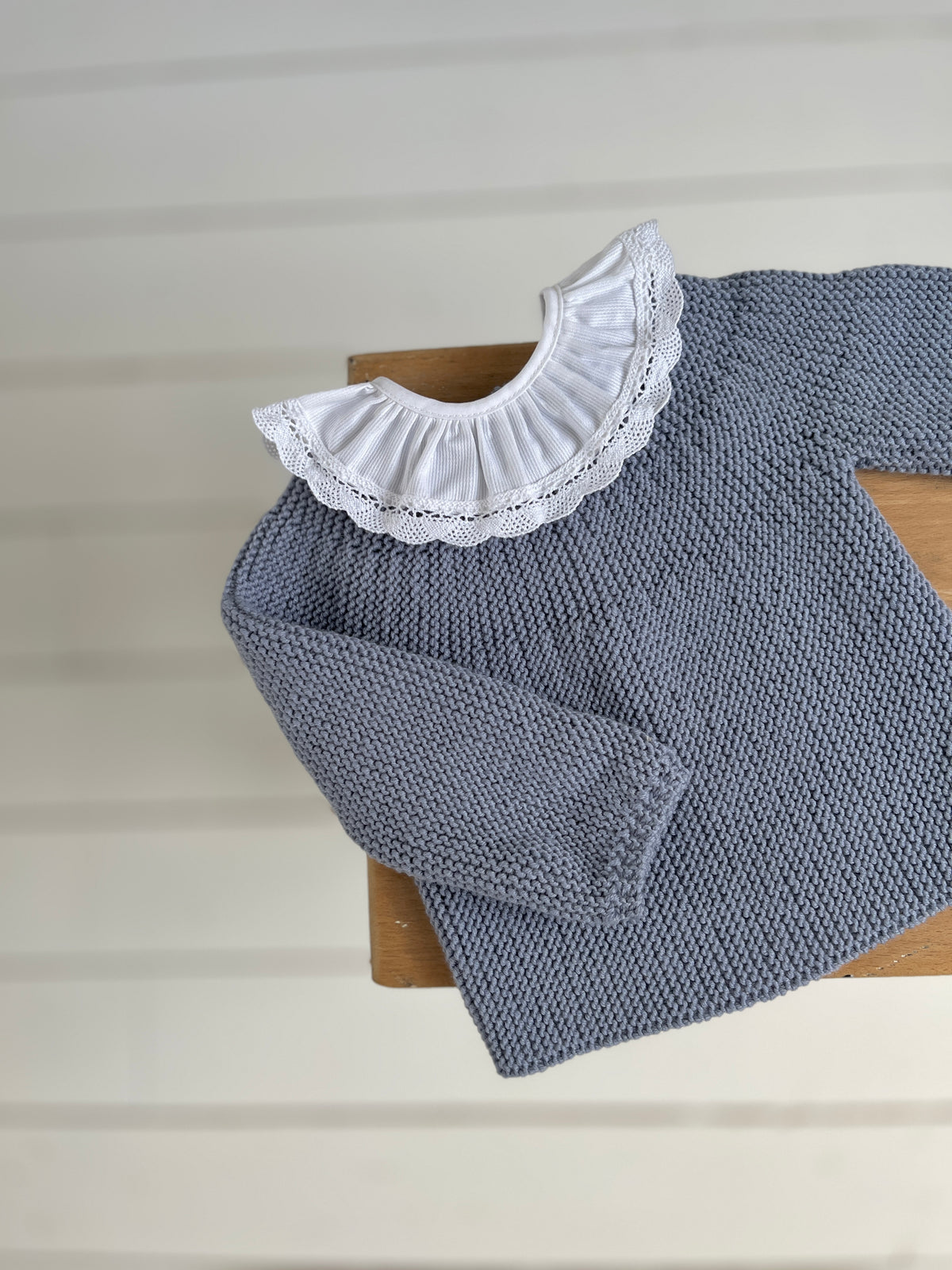 La brassière Achille bleu denim (laine mérinos)