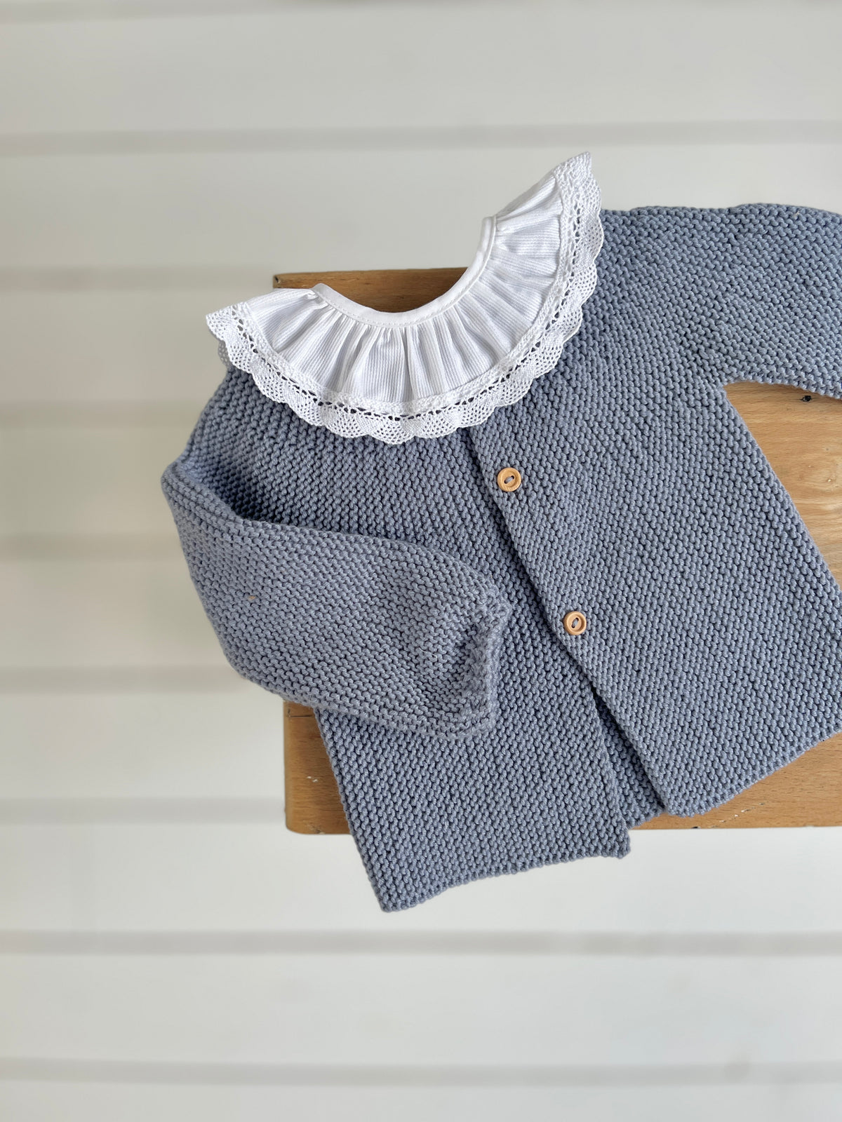 La brassière Achille bleu denim (laine mérinos)