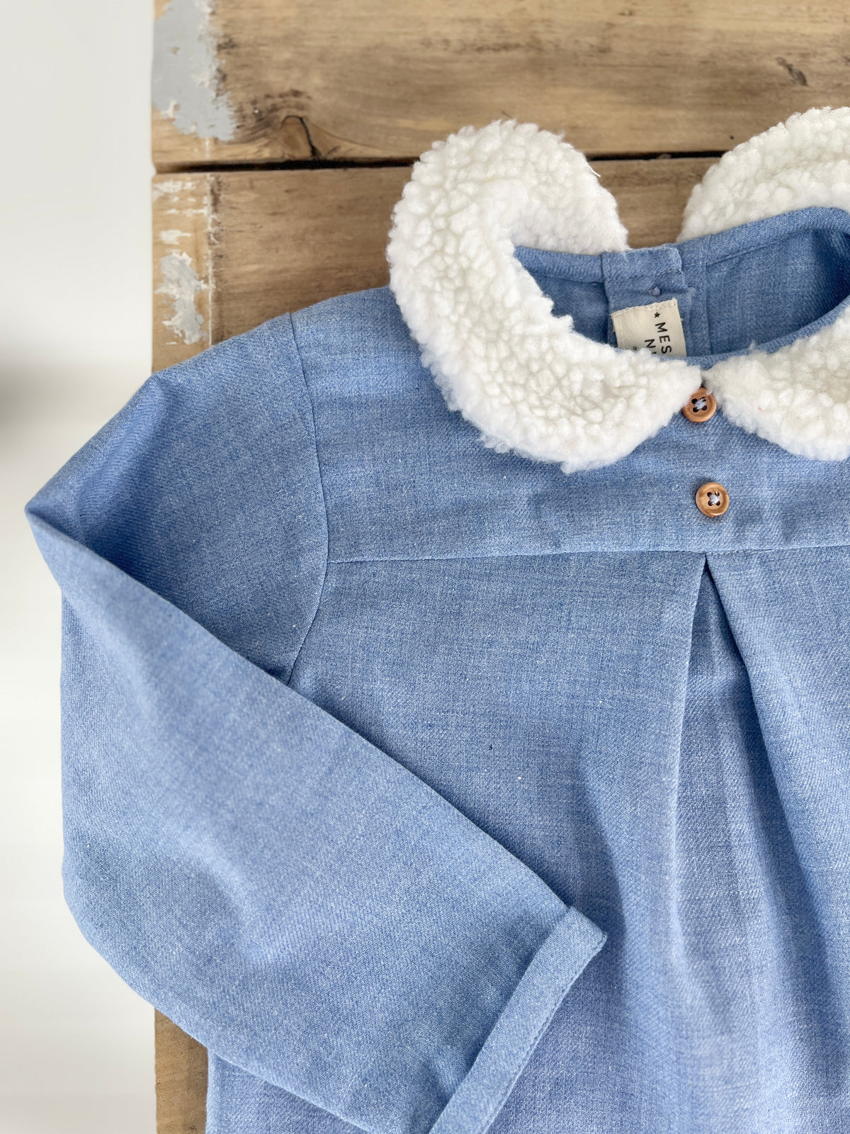 La blouse à boutons Léon en flanelle de coton