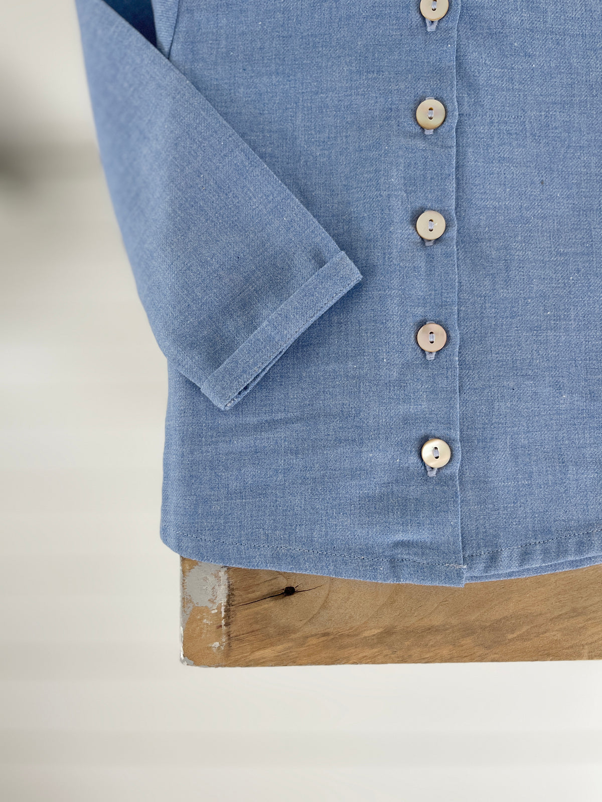 La blouse à boutons Léon en flanelle de coton