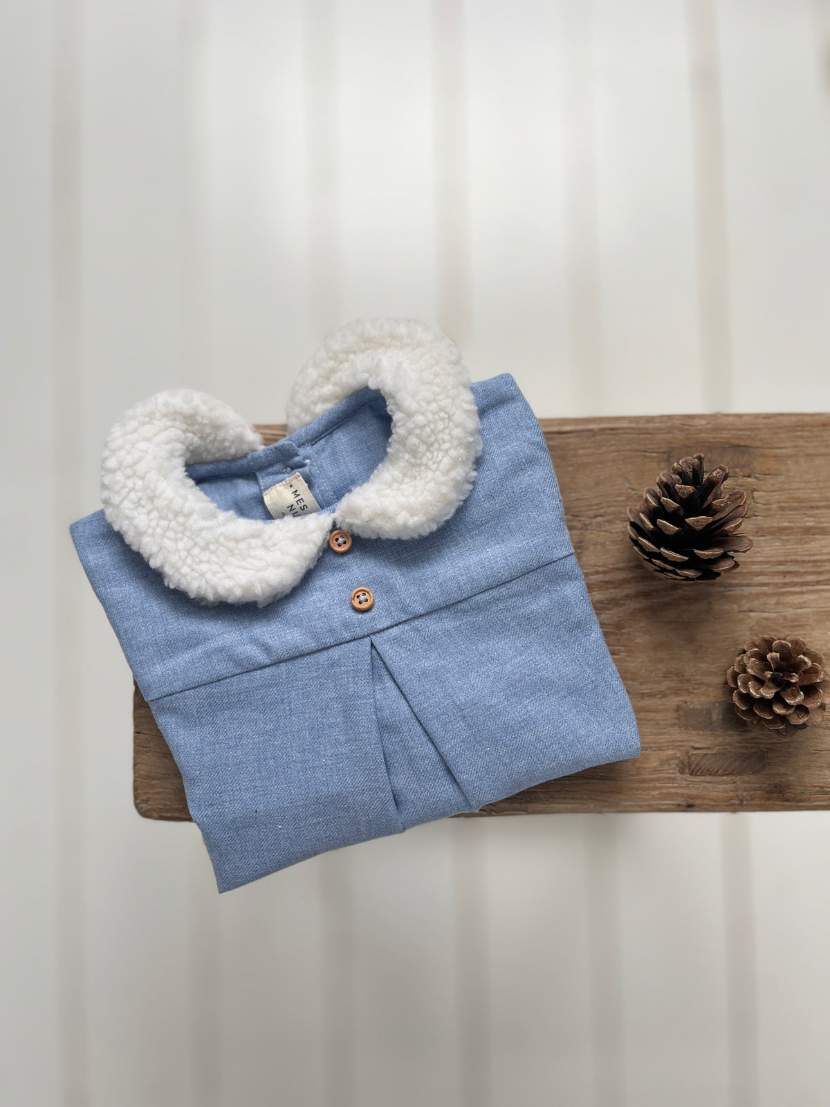 La blouse à boutons Léon en flanelle de coton