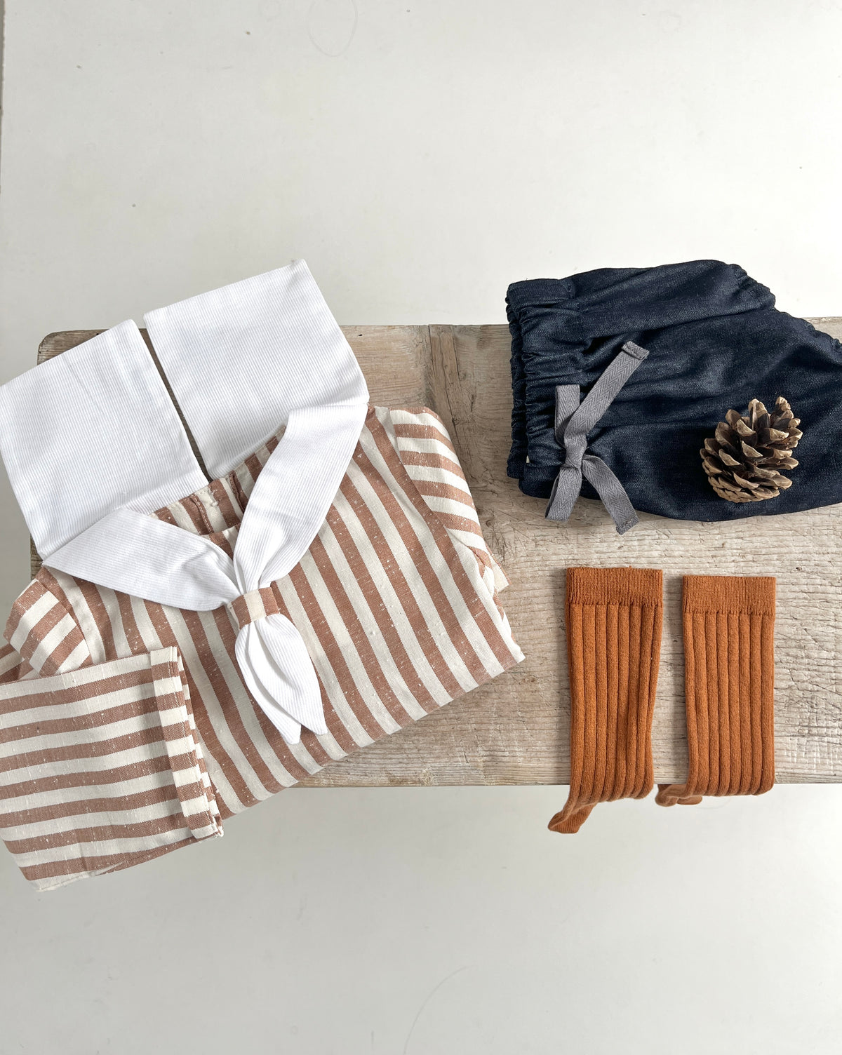 La blouse vareuse larges rayures caramel Malo