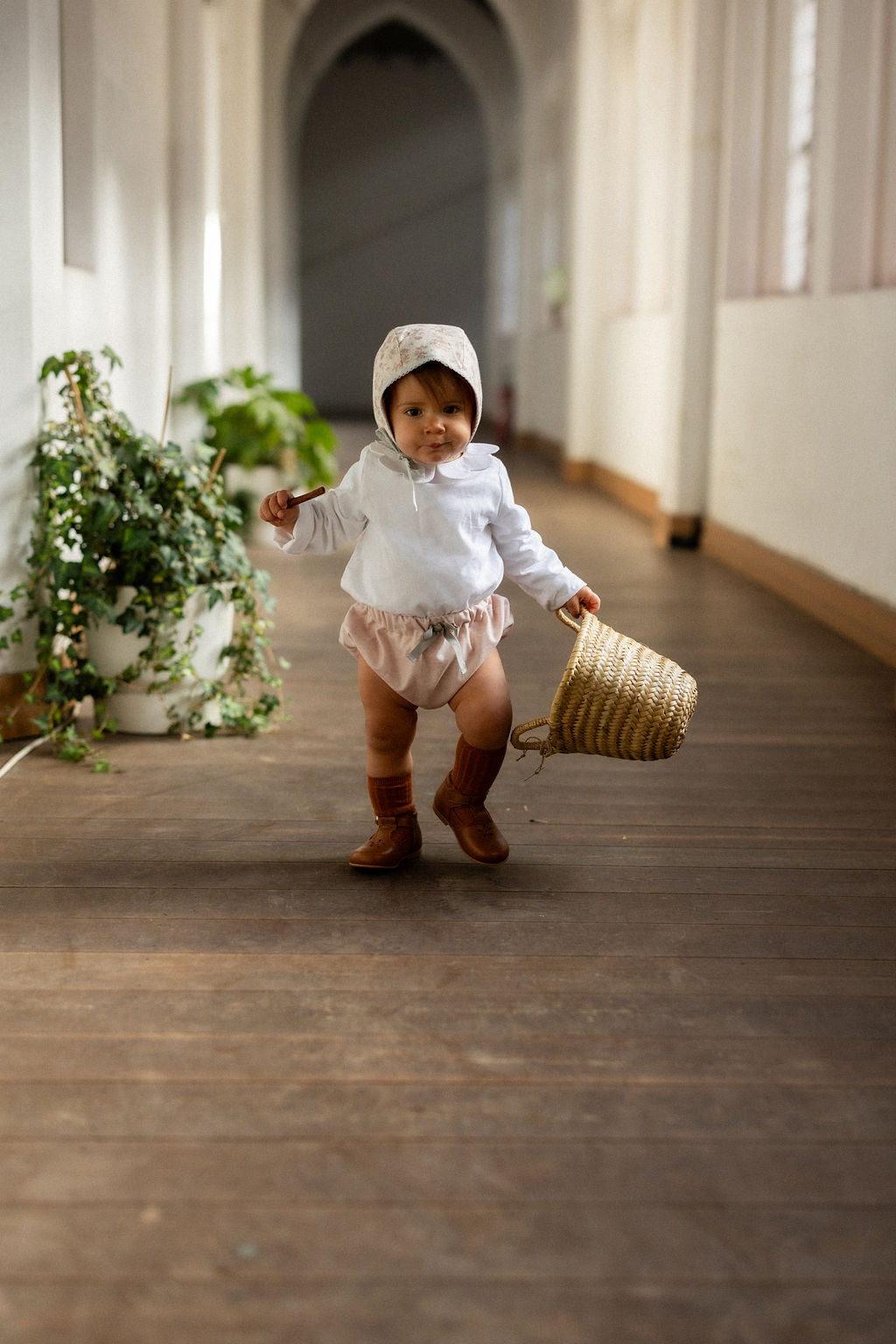 Célestin, le bloomer en flanelle rose poudré