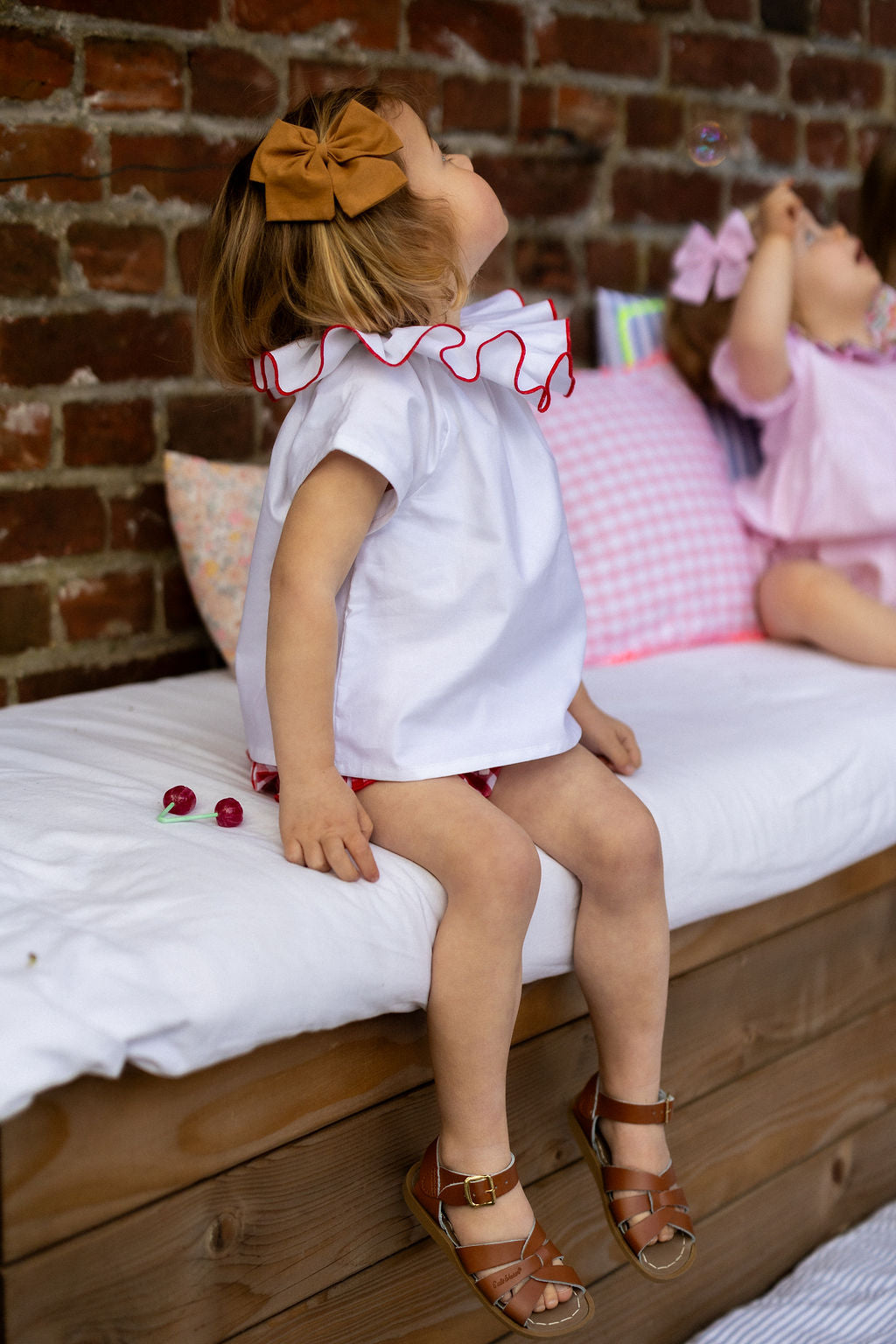 Le pyjama maxi col volanté des petites filles, Félicie
