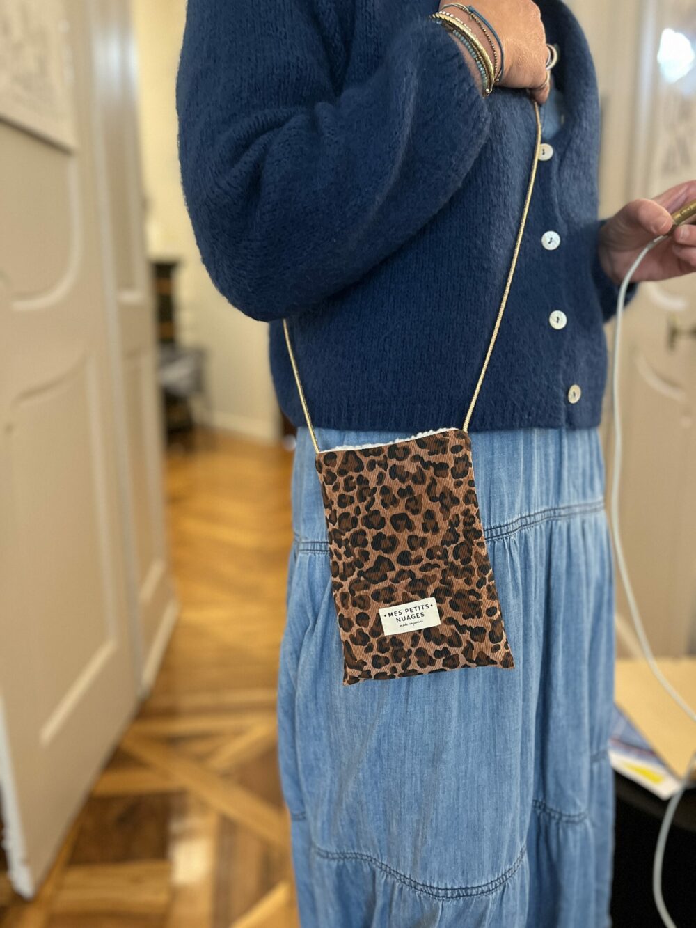 Lucette la pochette réversible léopard