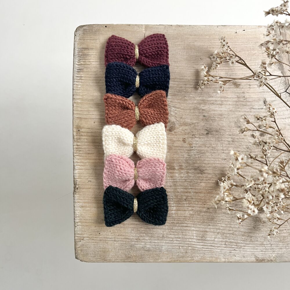 La barrette Suzette noeud en tricot
