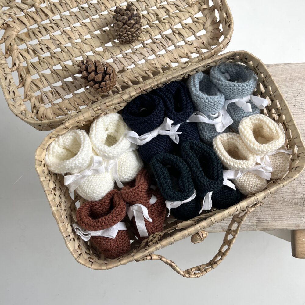 Baby chaussons tricotés Emile