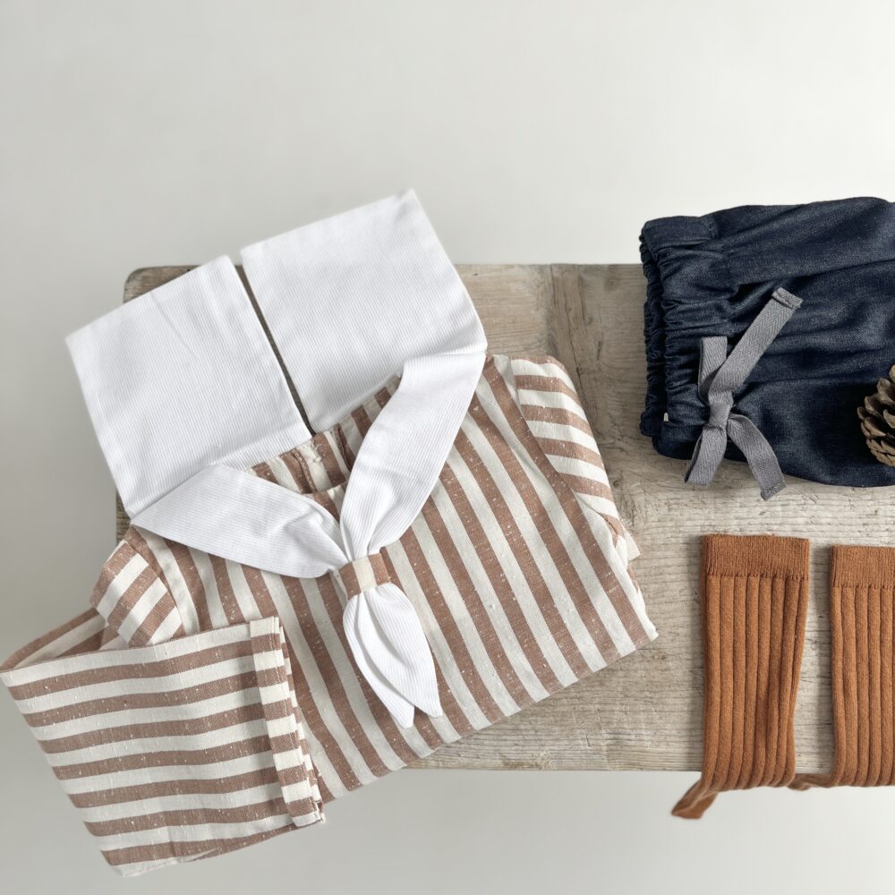 La blouse vareuse rayures caramel Malo