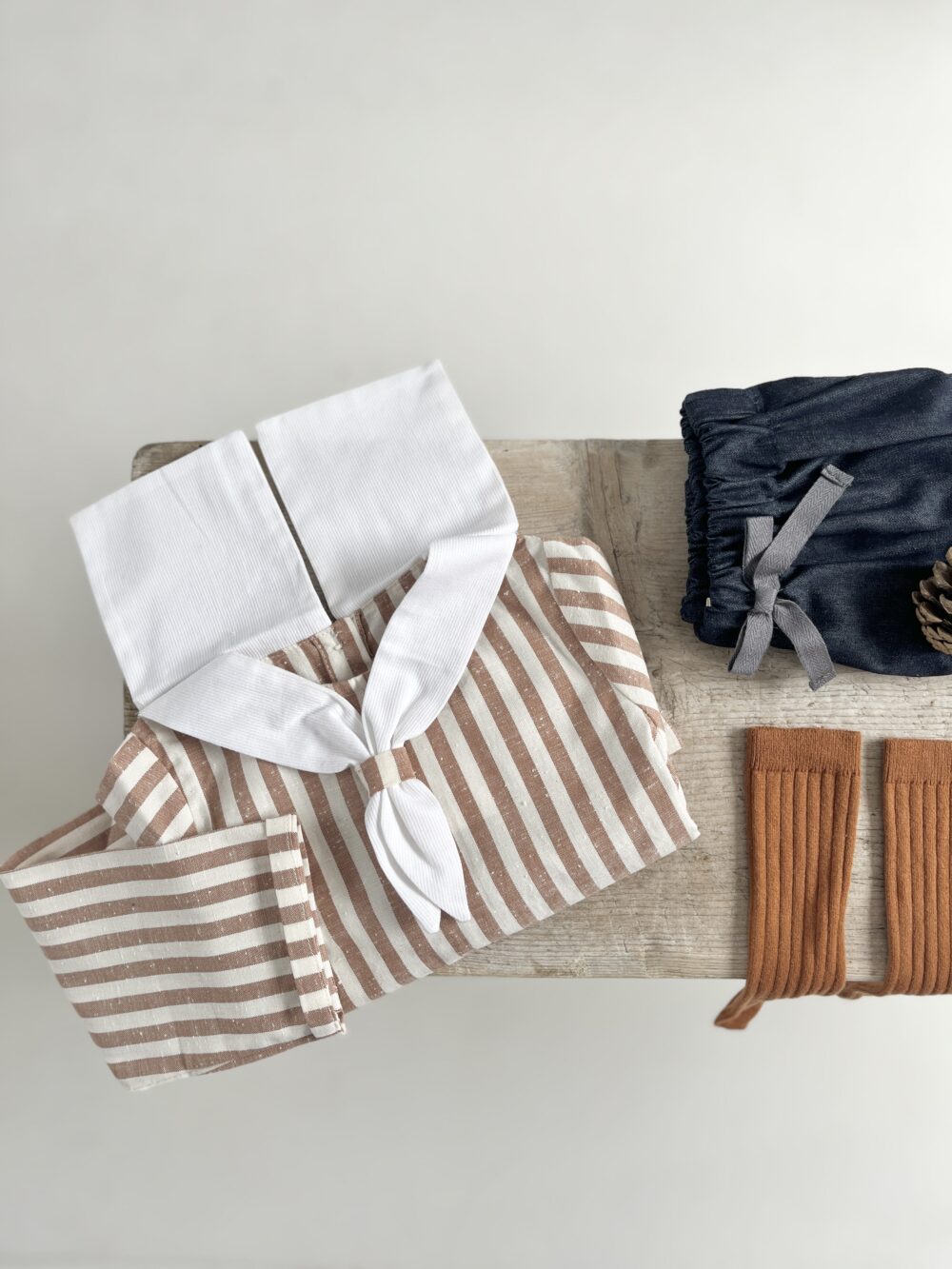 La blouse vareuse rayures caramel Malo