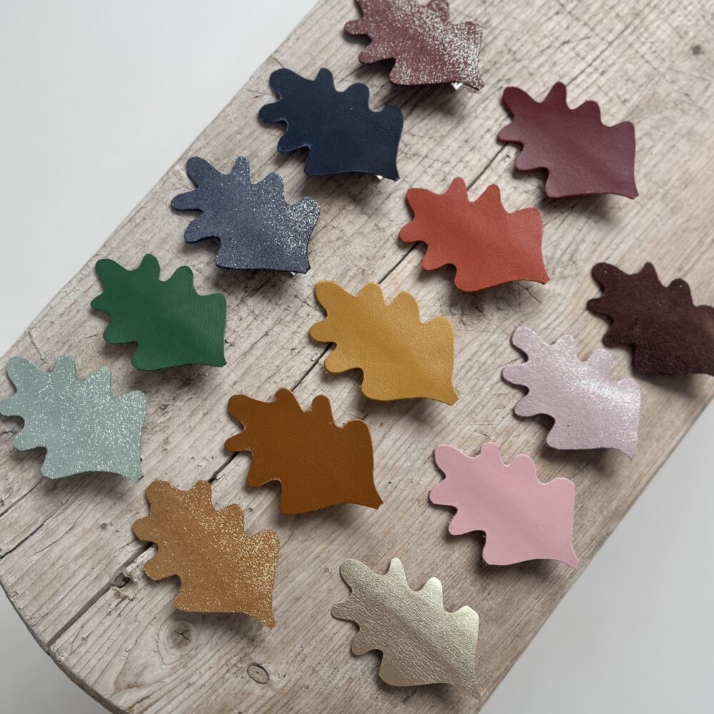 La barrette en cuir Automne