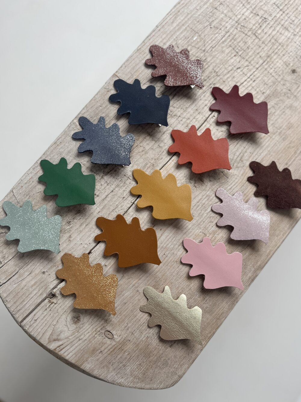 La barrette en cuir Automne