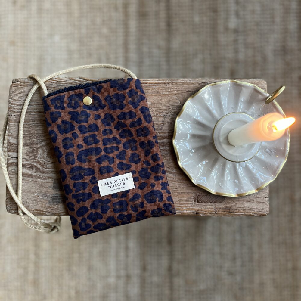 Noël: Lucette la pochette léopard marine